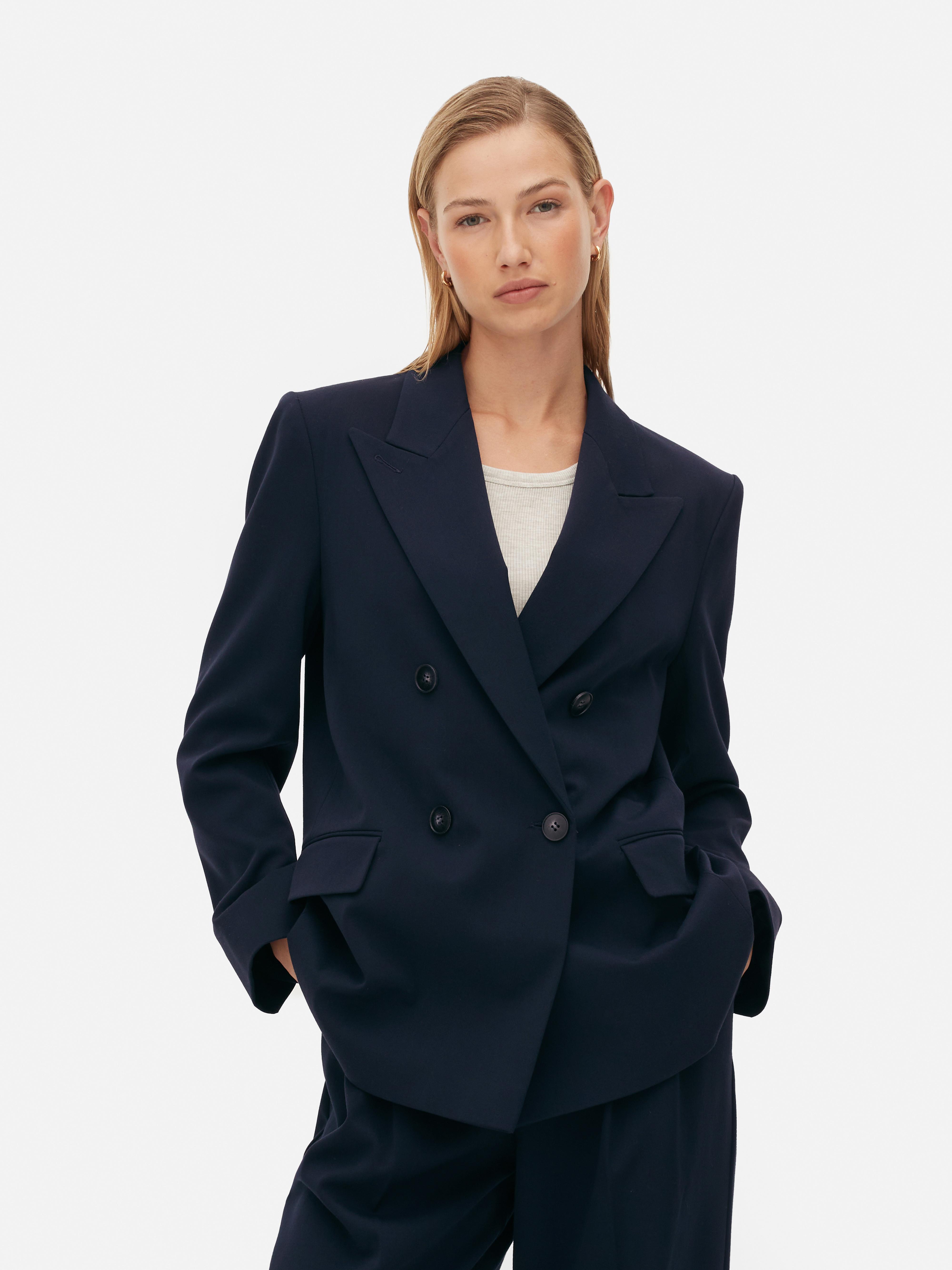 Womens Navy The Edit Double Breasted Blazer | Primark