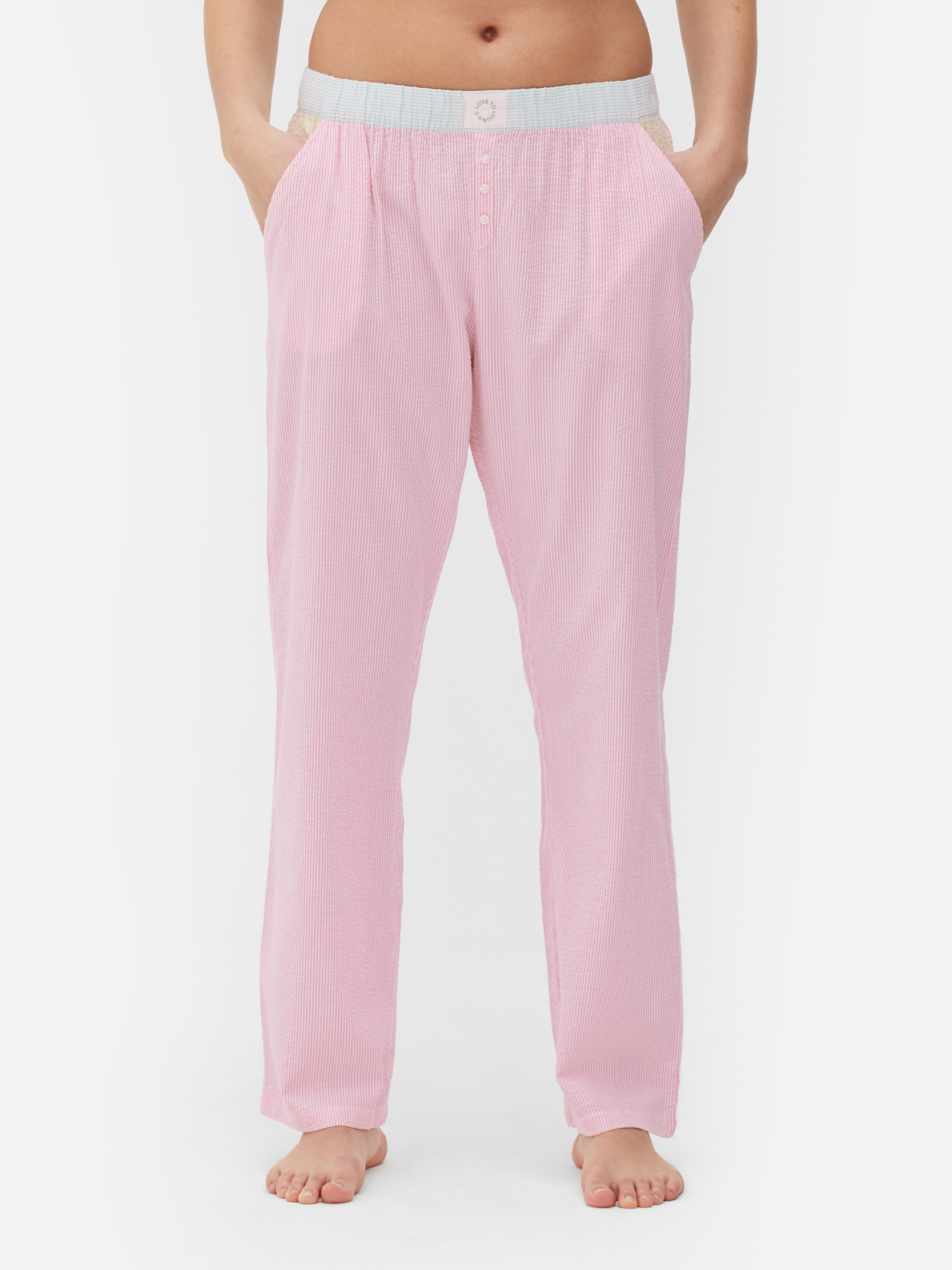 Womens Pink Block Colour Pyjama Bottoms Primark