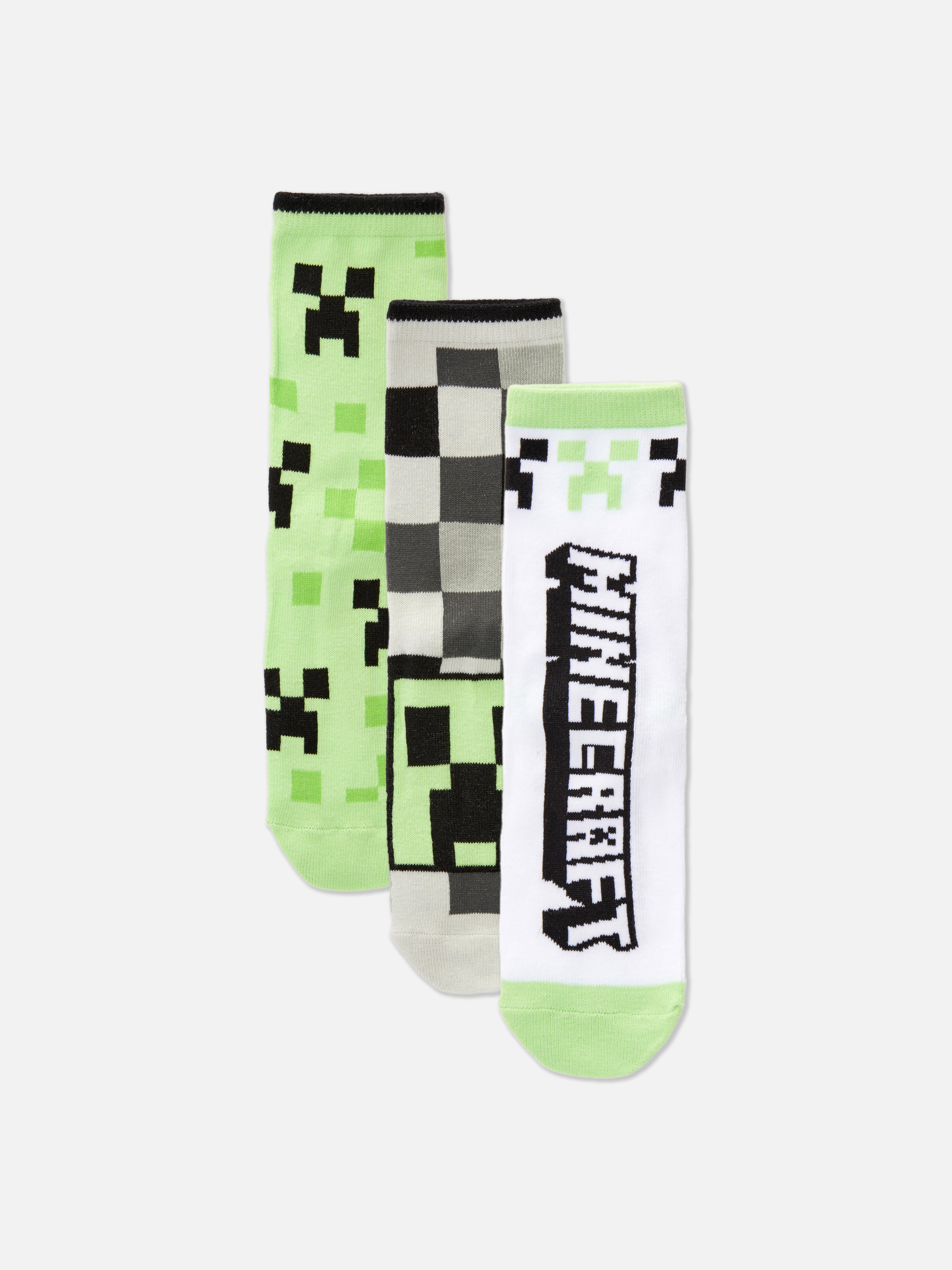 3 paia di calze alla caviglia Minecraft