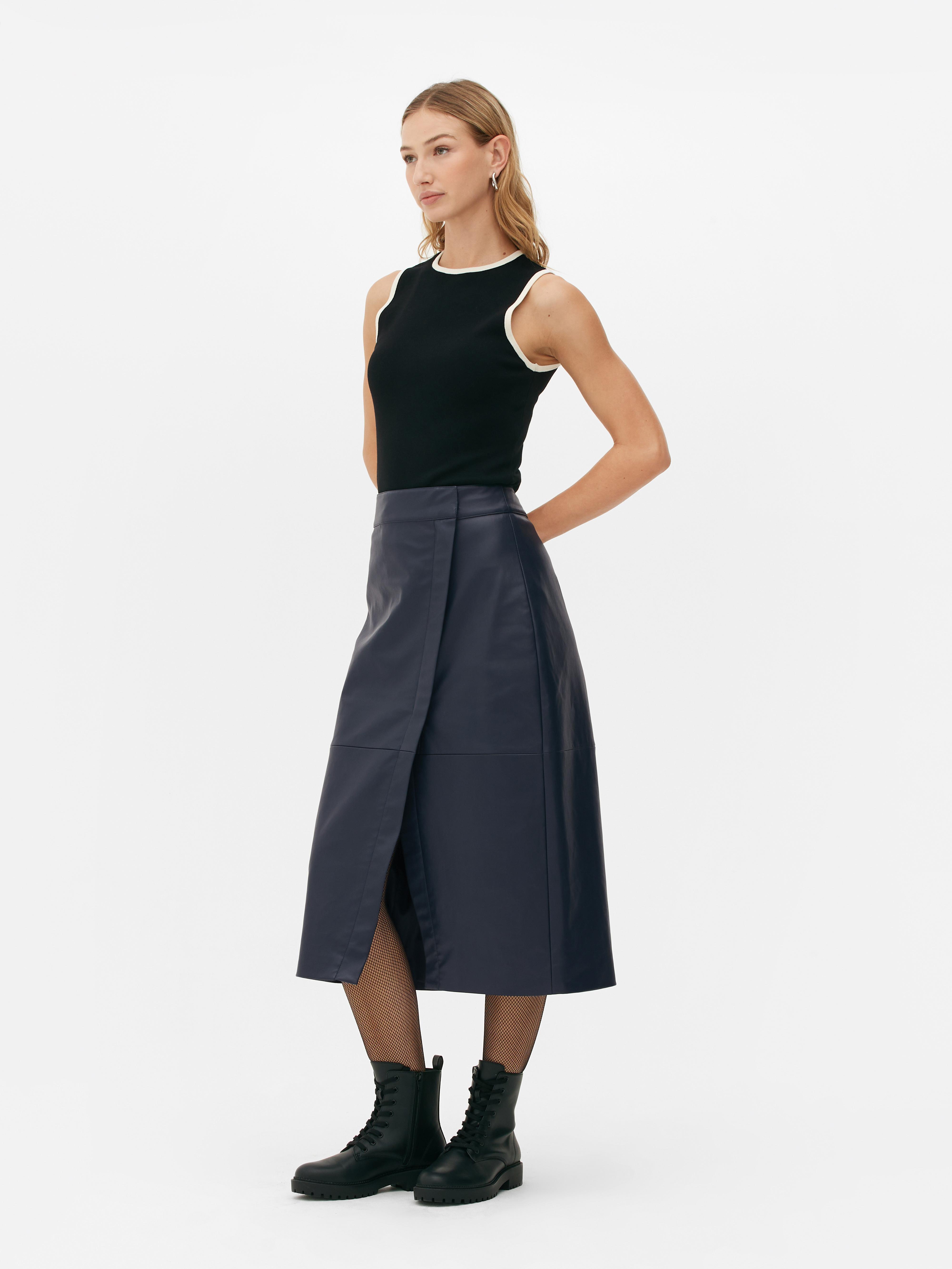 Faux leather 2025 skirt primark