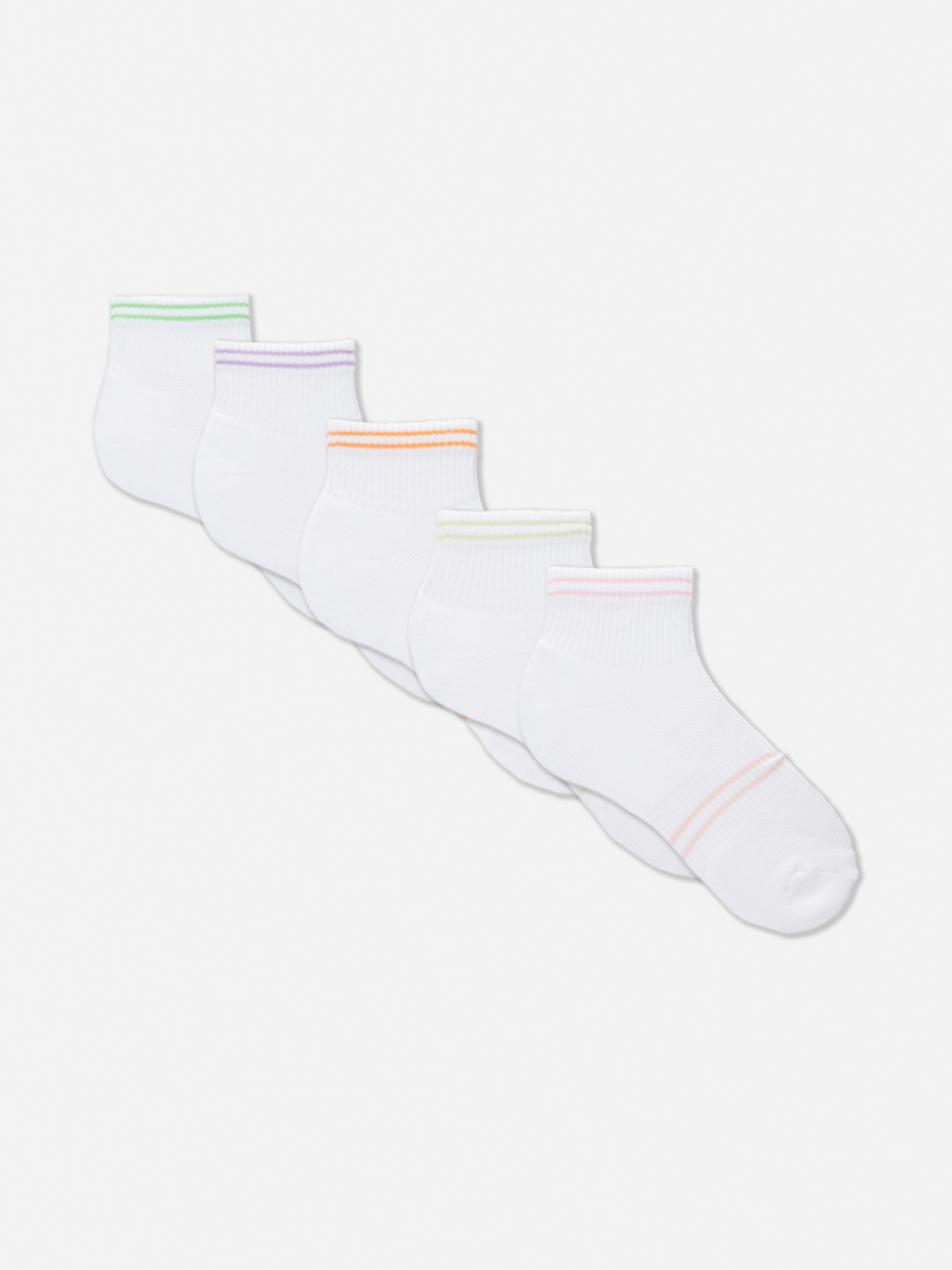 5pk Stripe Design Trainer Socks