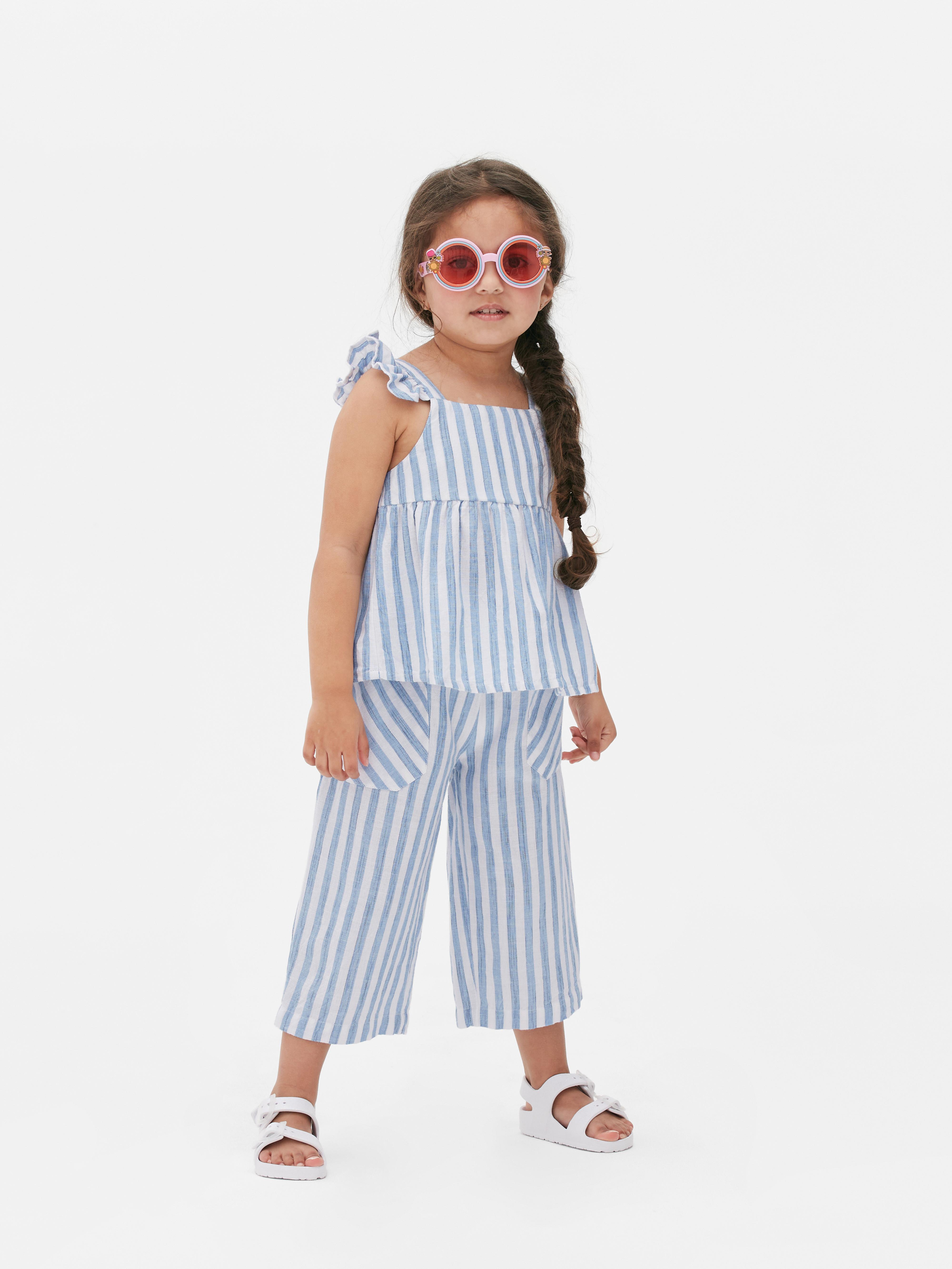 Stripe Blouse and Trousers Co-ord Set