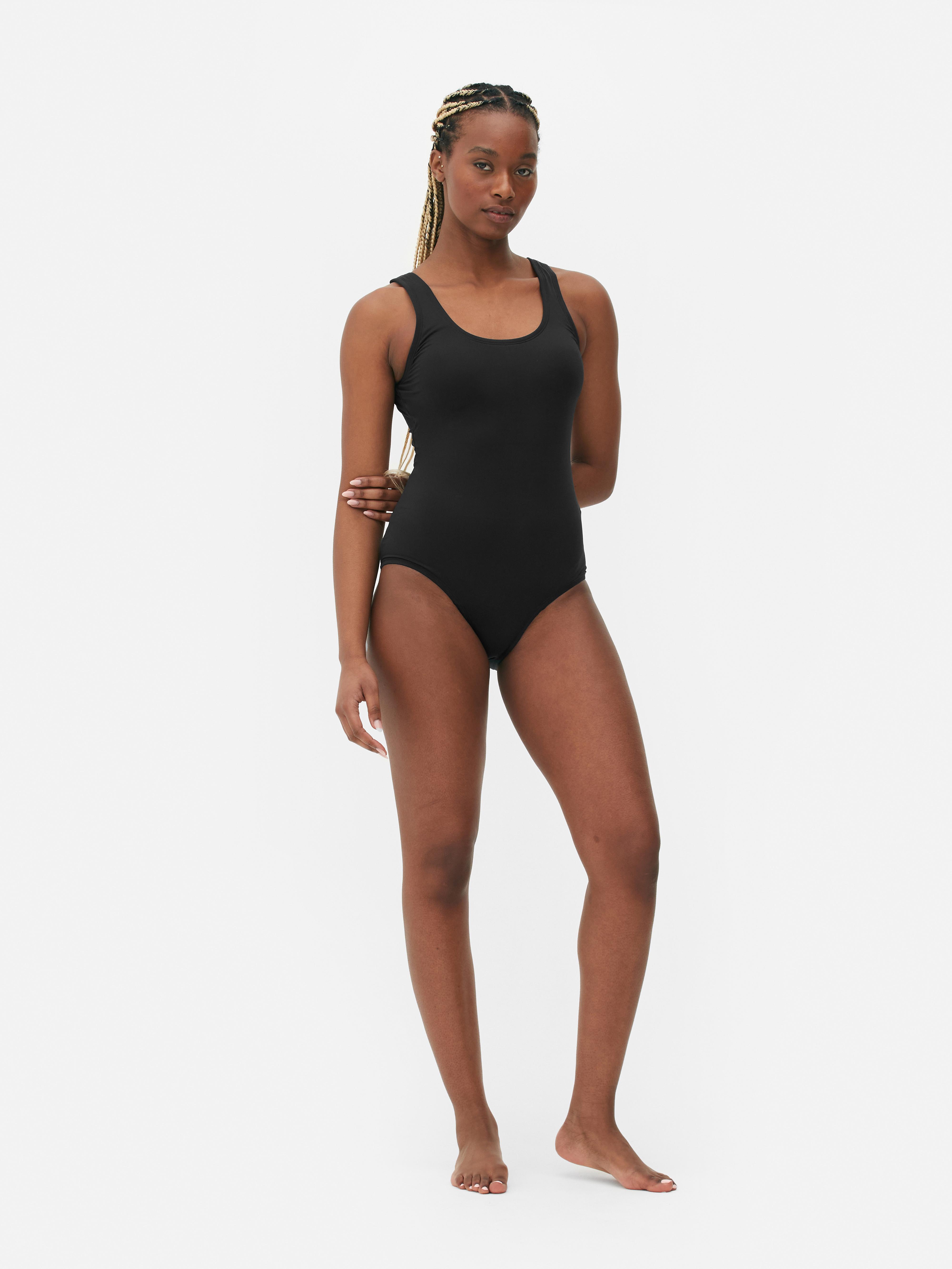 Womens Black Period One Piece Swimsuit Primark