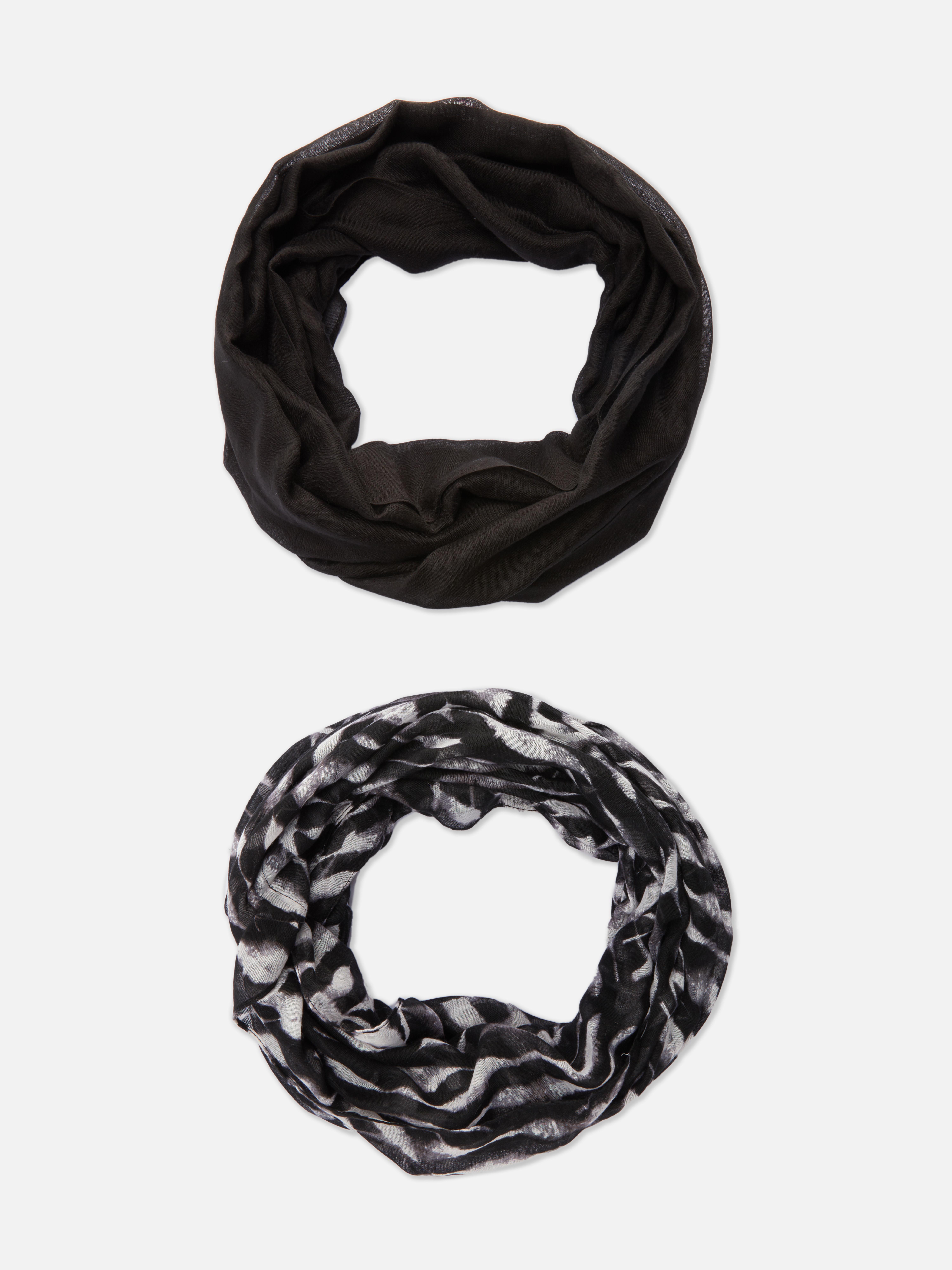 2-Pack Lightweight Infinity Scarves