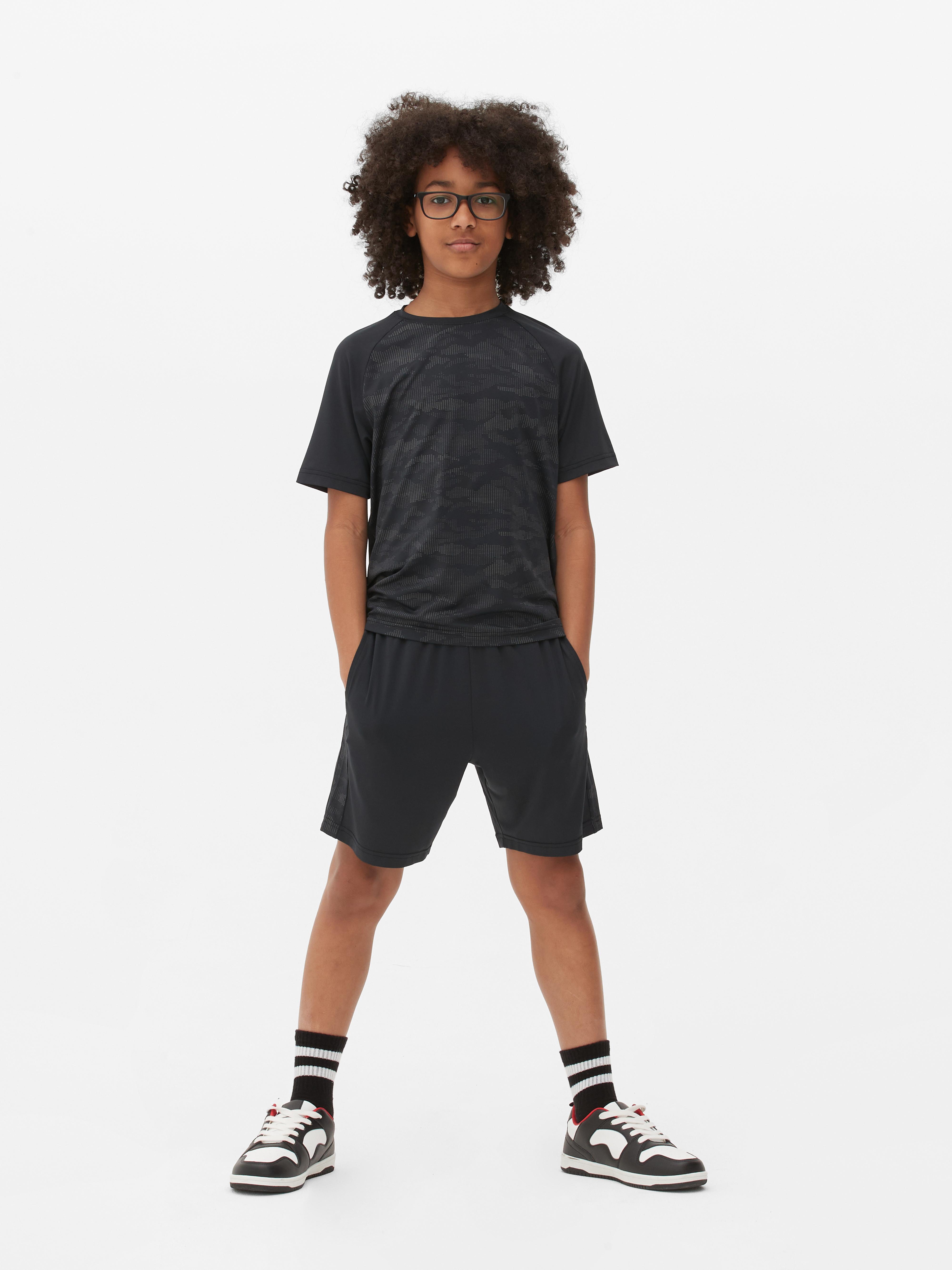 Camo Active T-Shirt and Shorts Set
