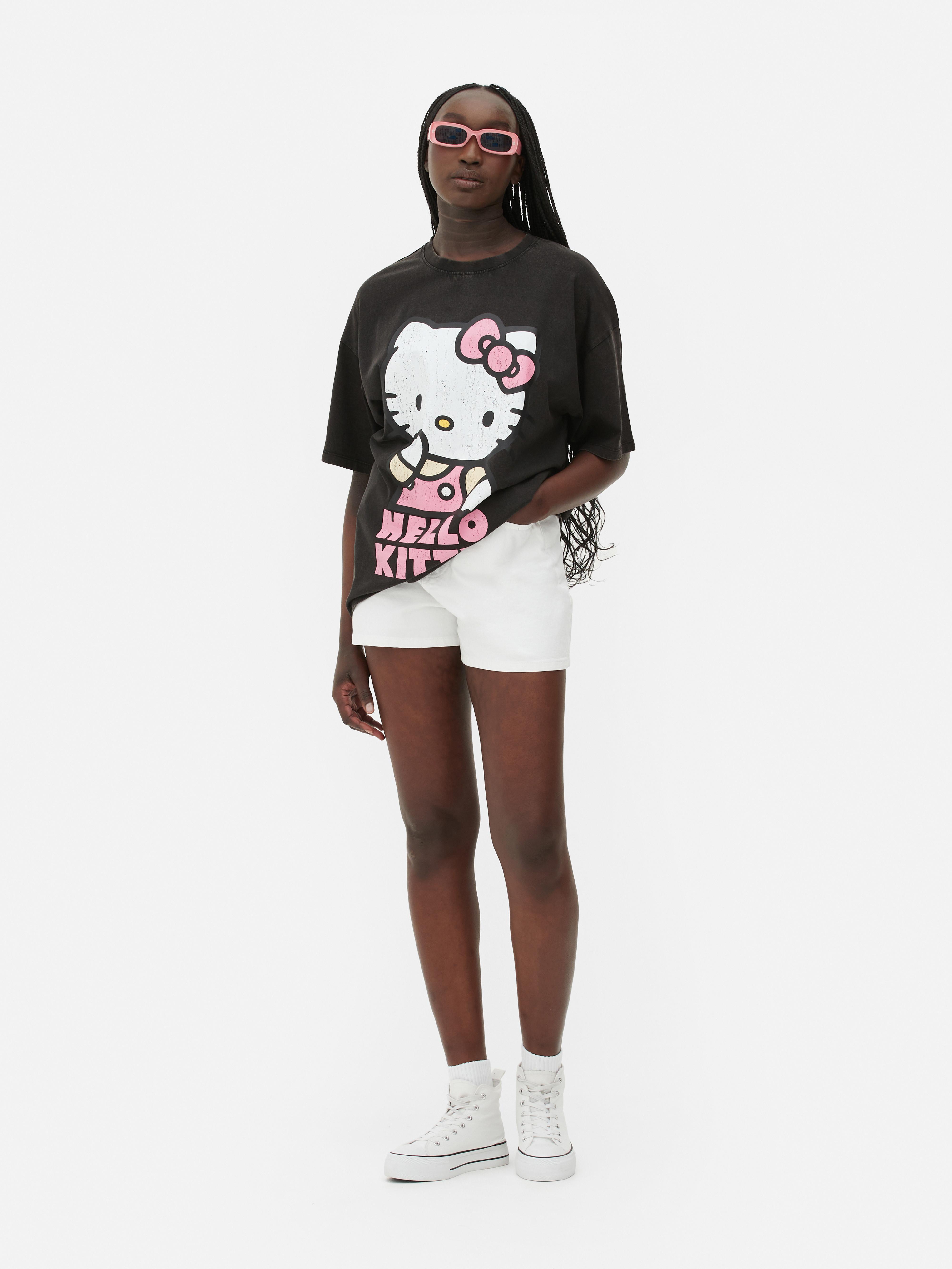 Ohlapna majica z grafičnim potiskom Hello Kitty
