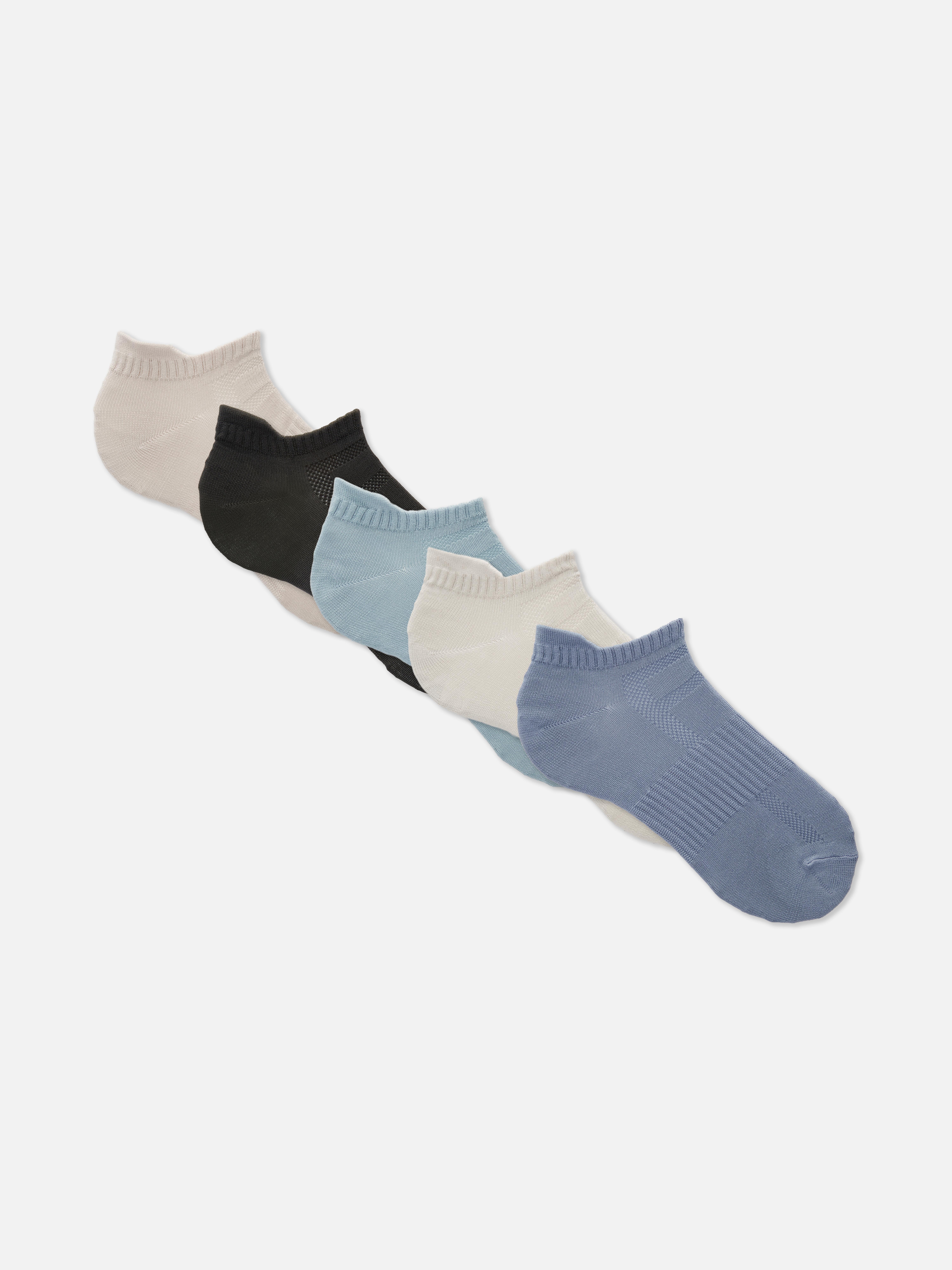 5-Pack Microfiber Sneaker Socks