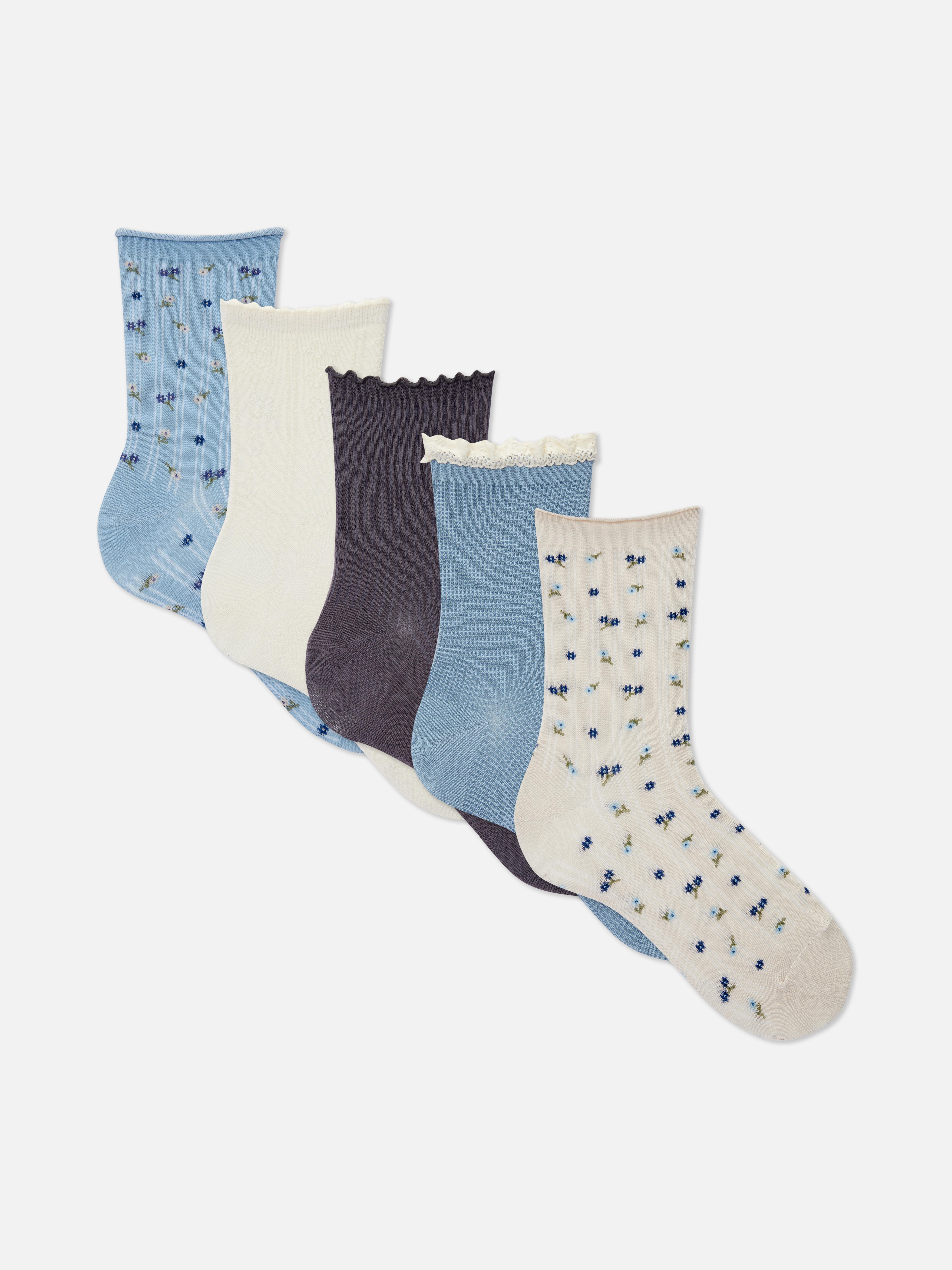 5-Pack Floral Socks