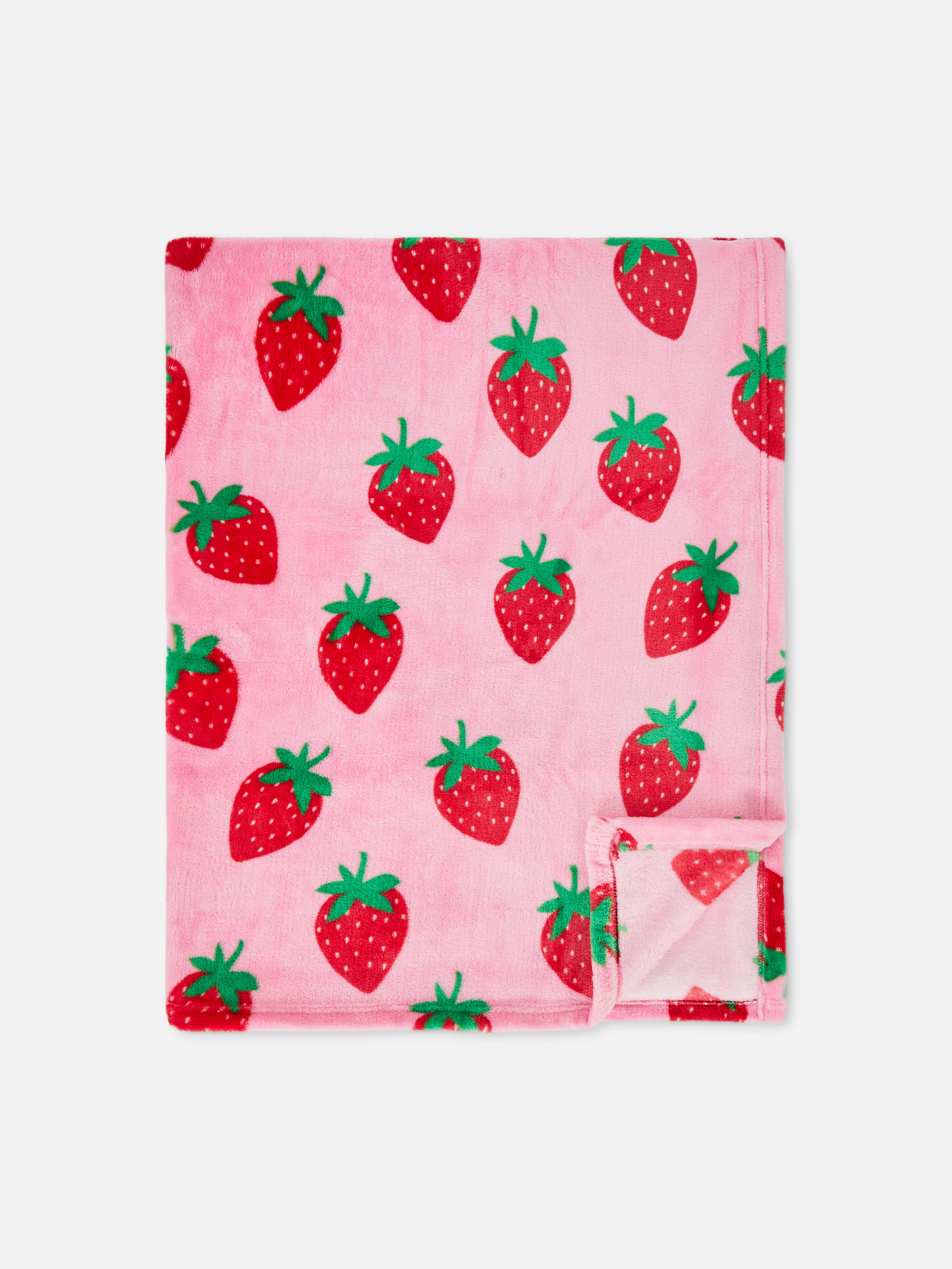Kleiner Überwurf mit Erdbeer-Print