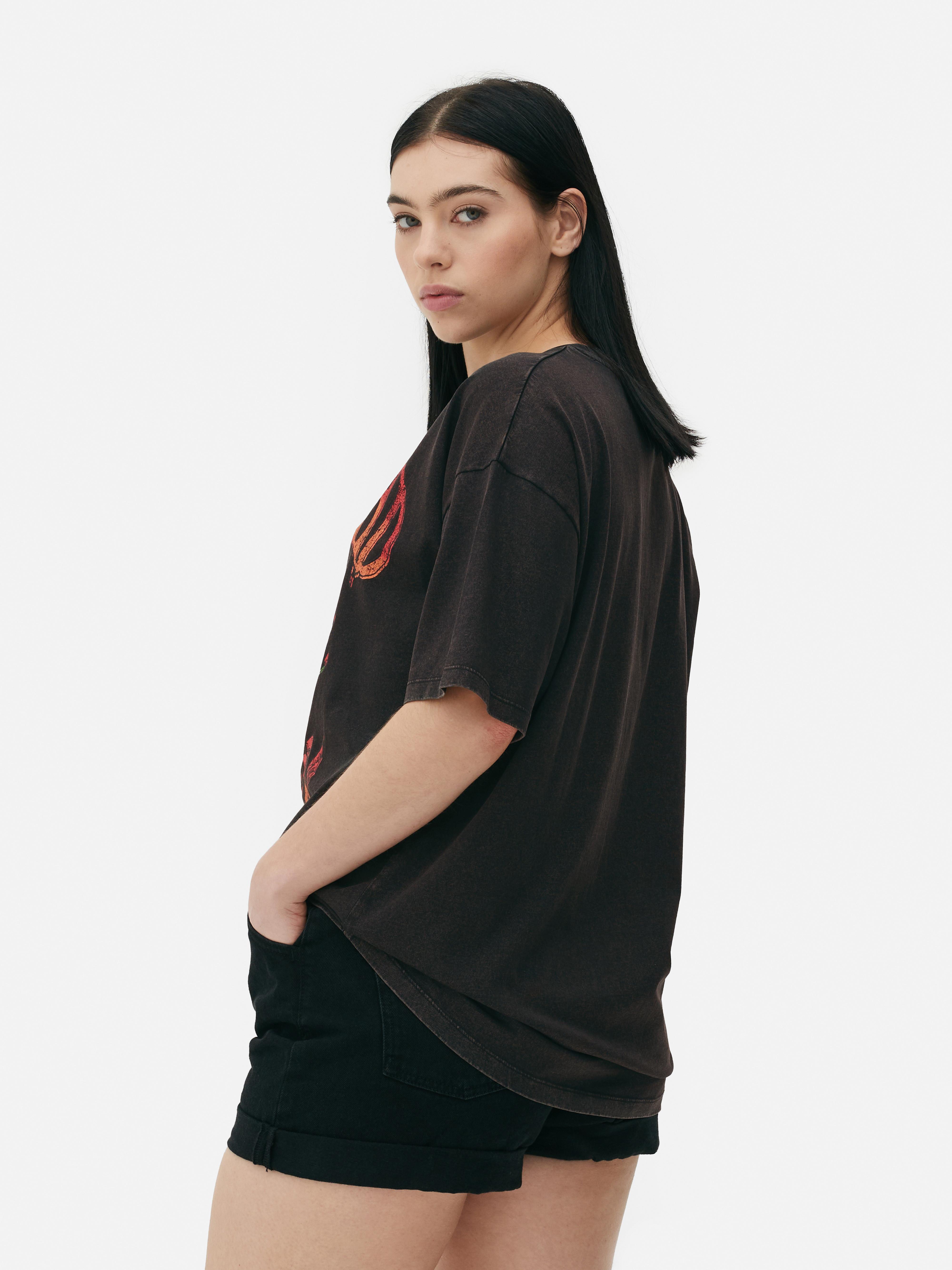 Womens Charcoal Grateful Dead Band Tshirt Primark