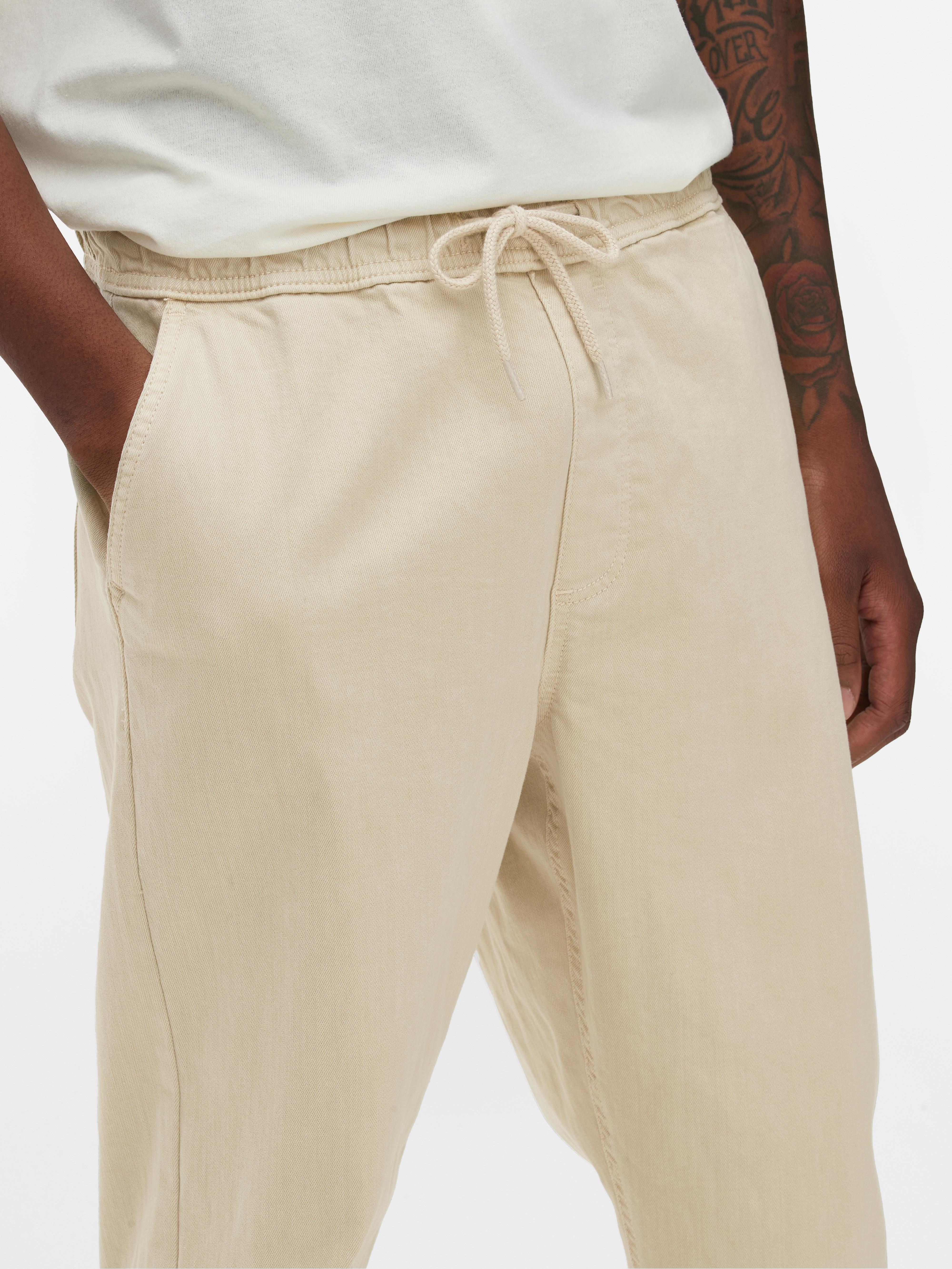 Mens Stone Denim Cuffed Joggers Primark