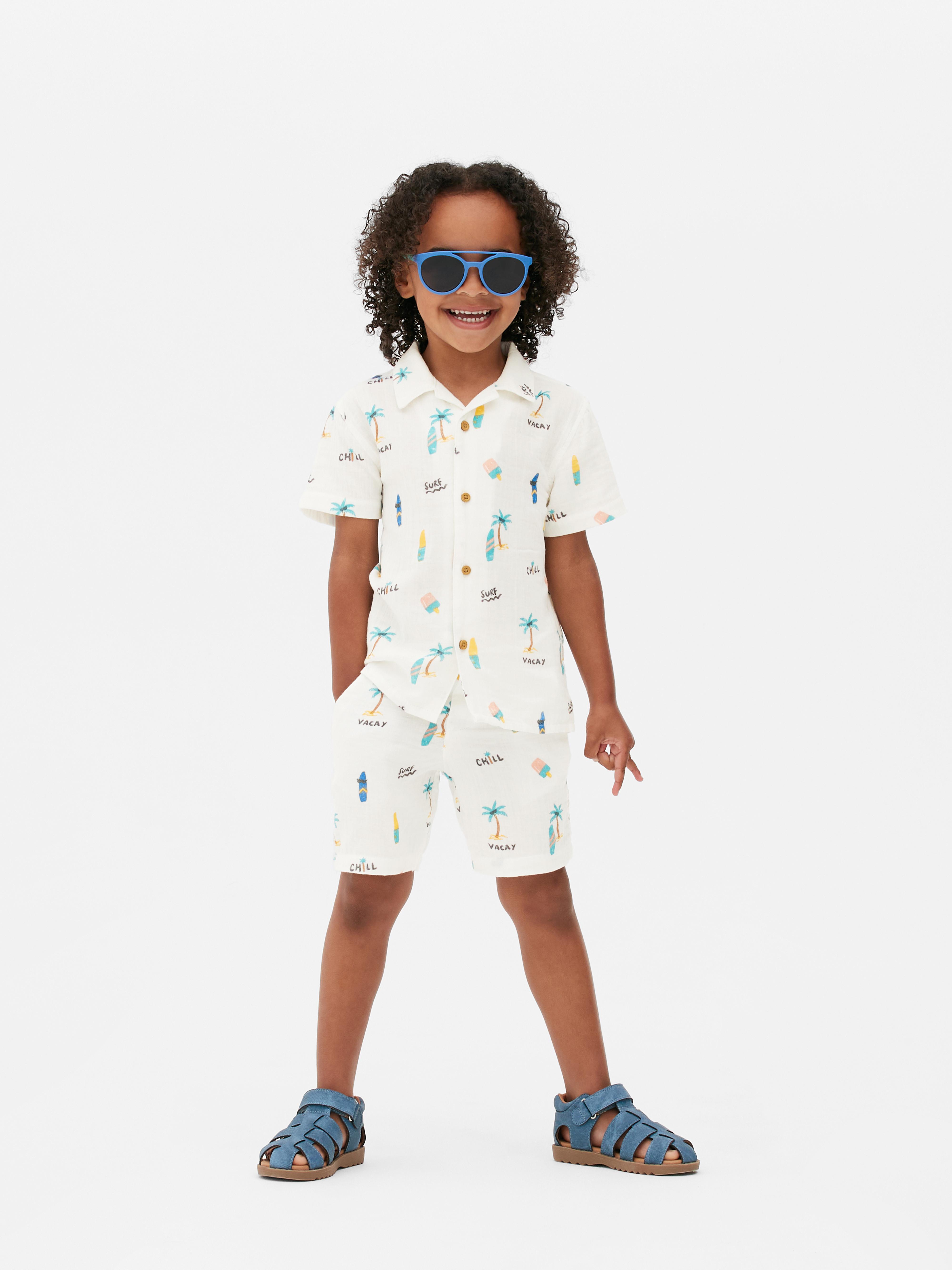 Boys Ivory Short Sleeve Shirt and Shorts Set | Primark