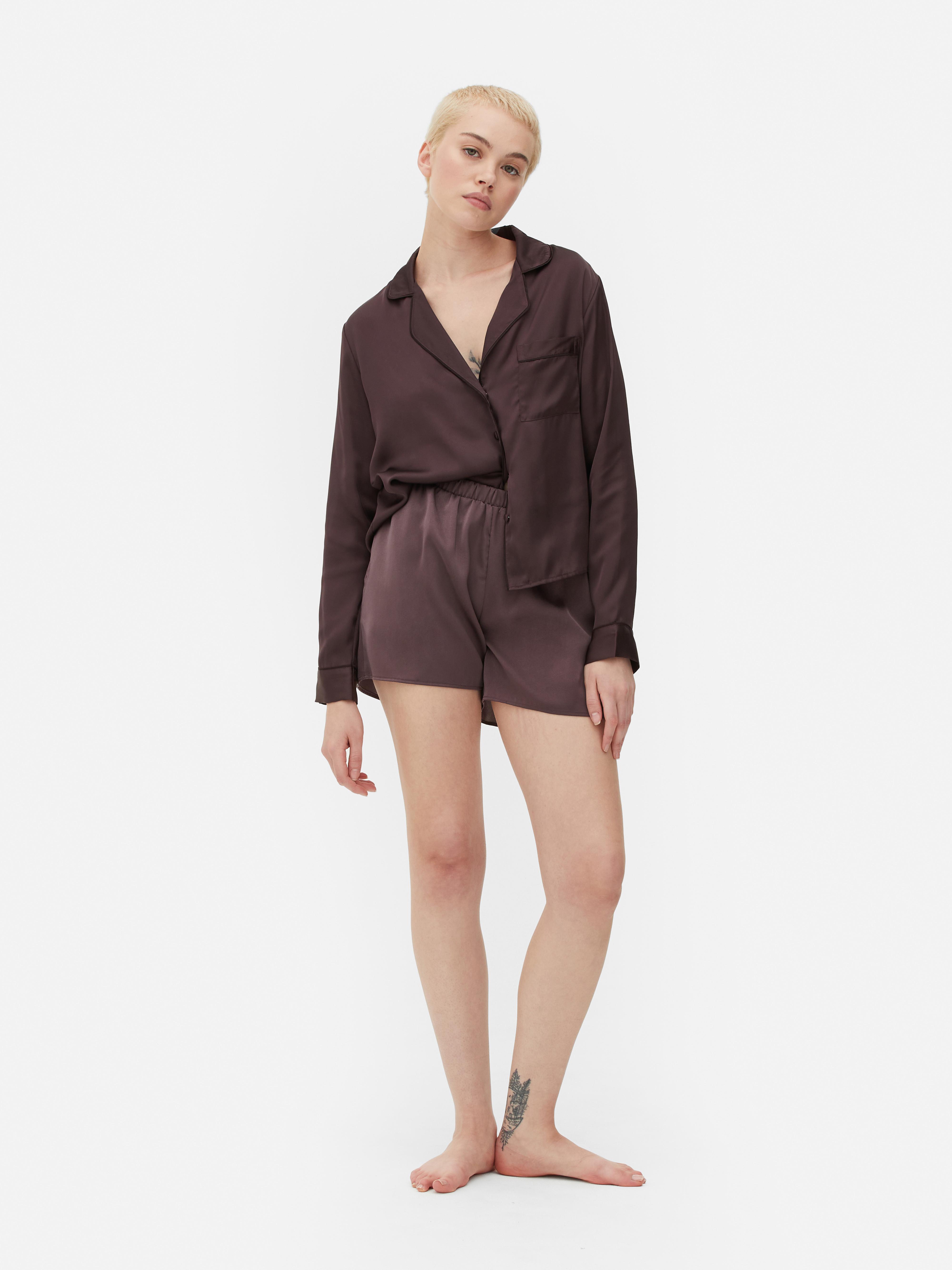 Short de pyjama en satin