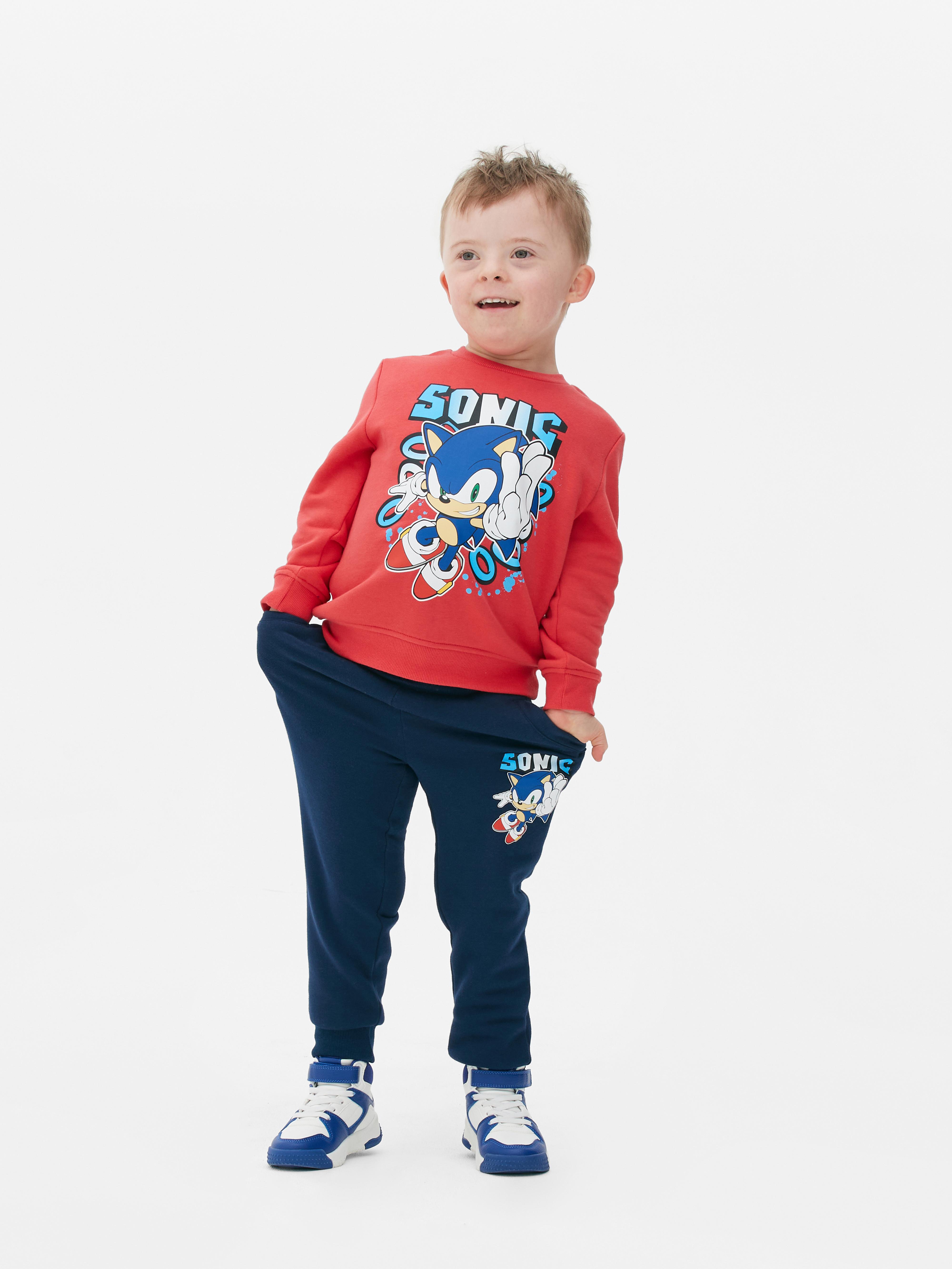 Pantaloni casual cu șnur model Sonic The Hedgehog