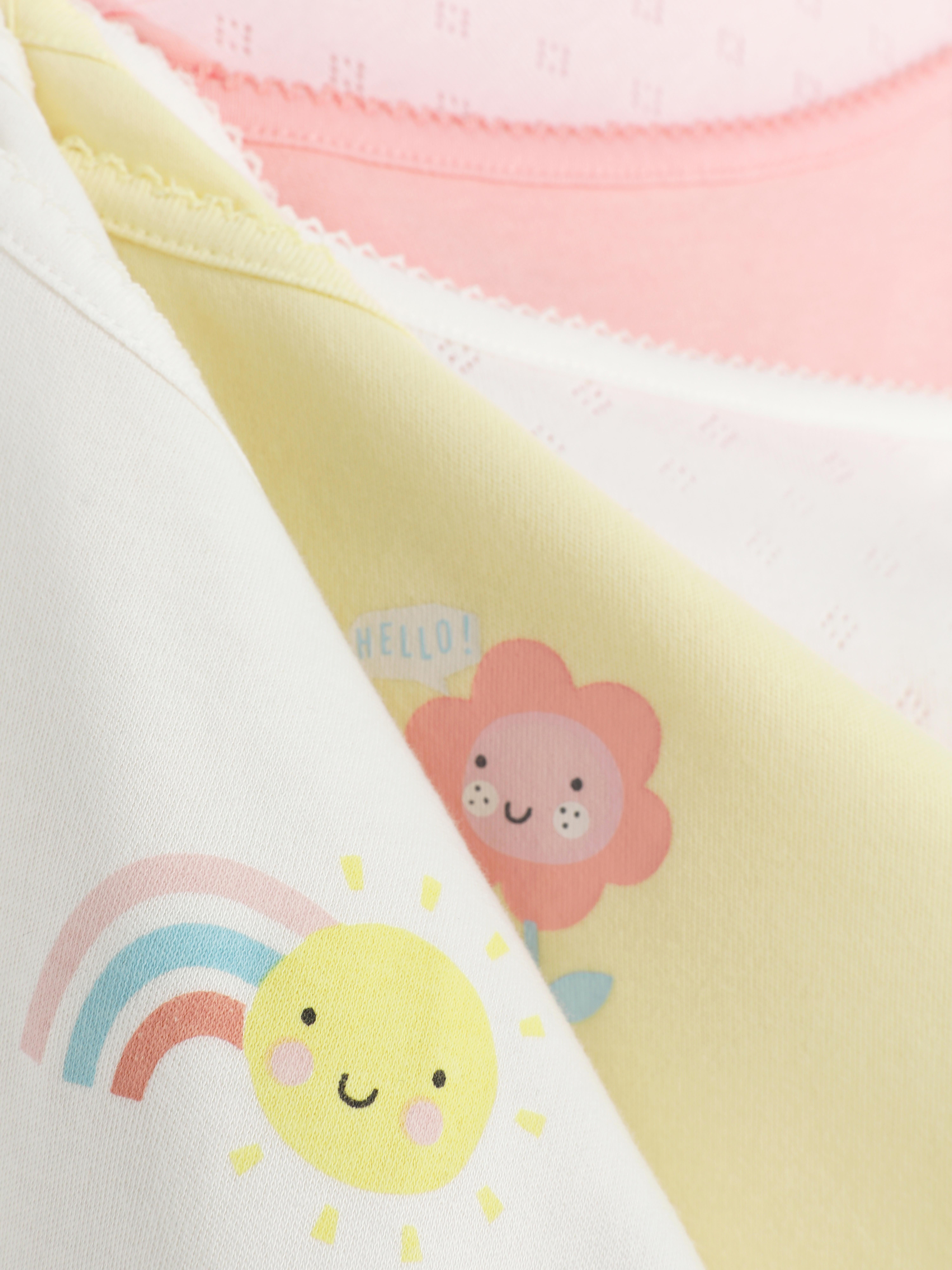 Newborn Girls Multi 5Pack Sleeveless Bodysuits Primark