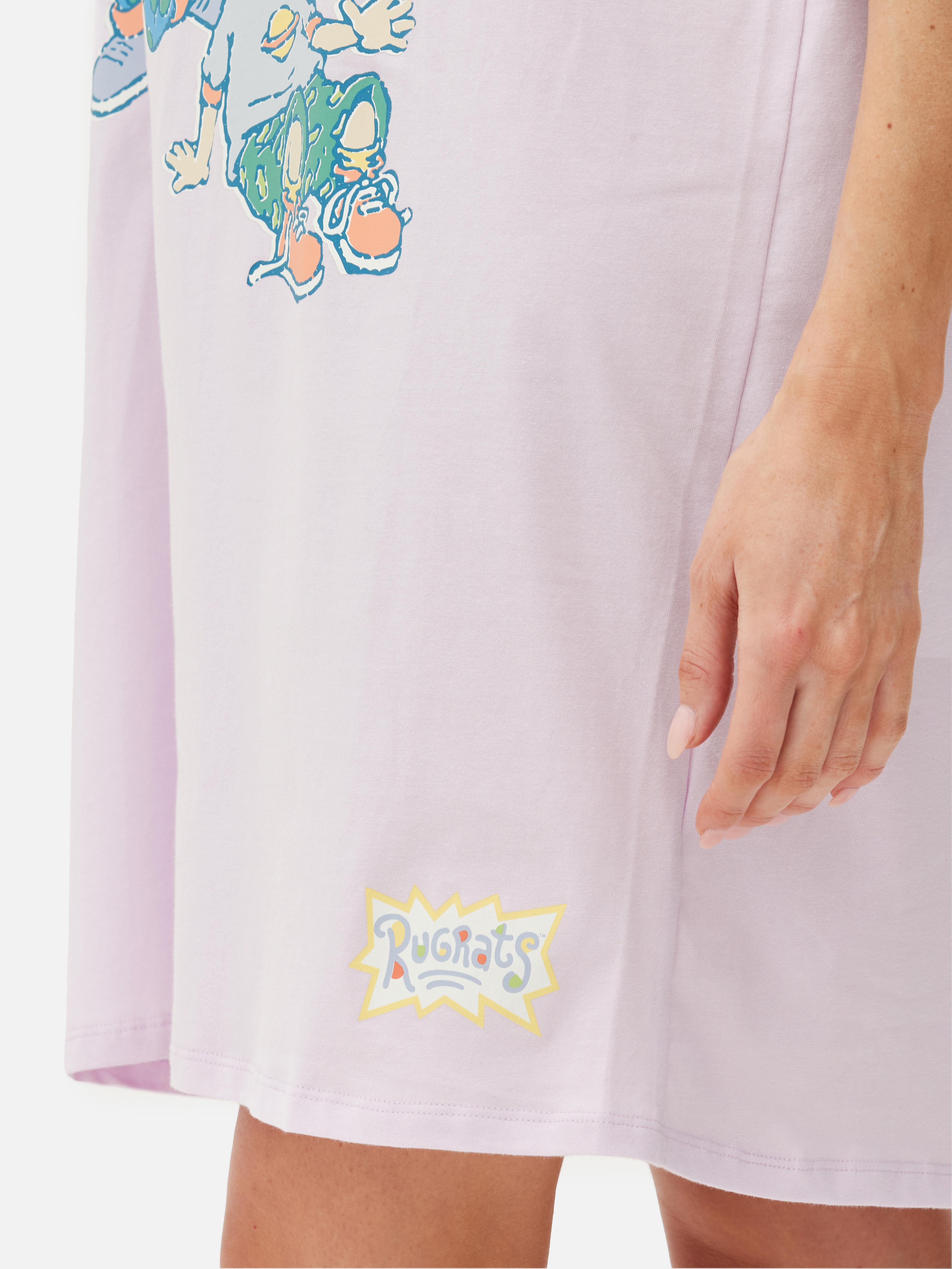 Womens Purple Maternity Rugrats Graphic Nightdress Primark