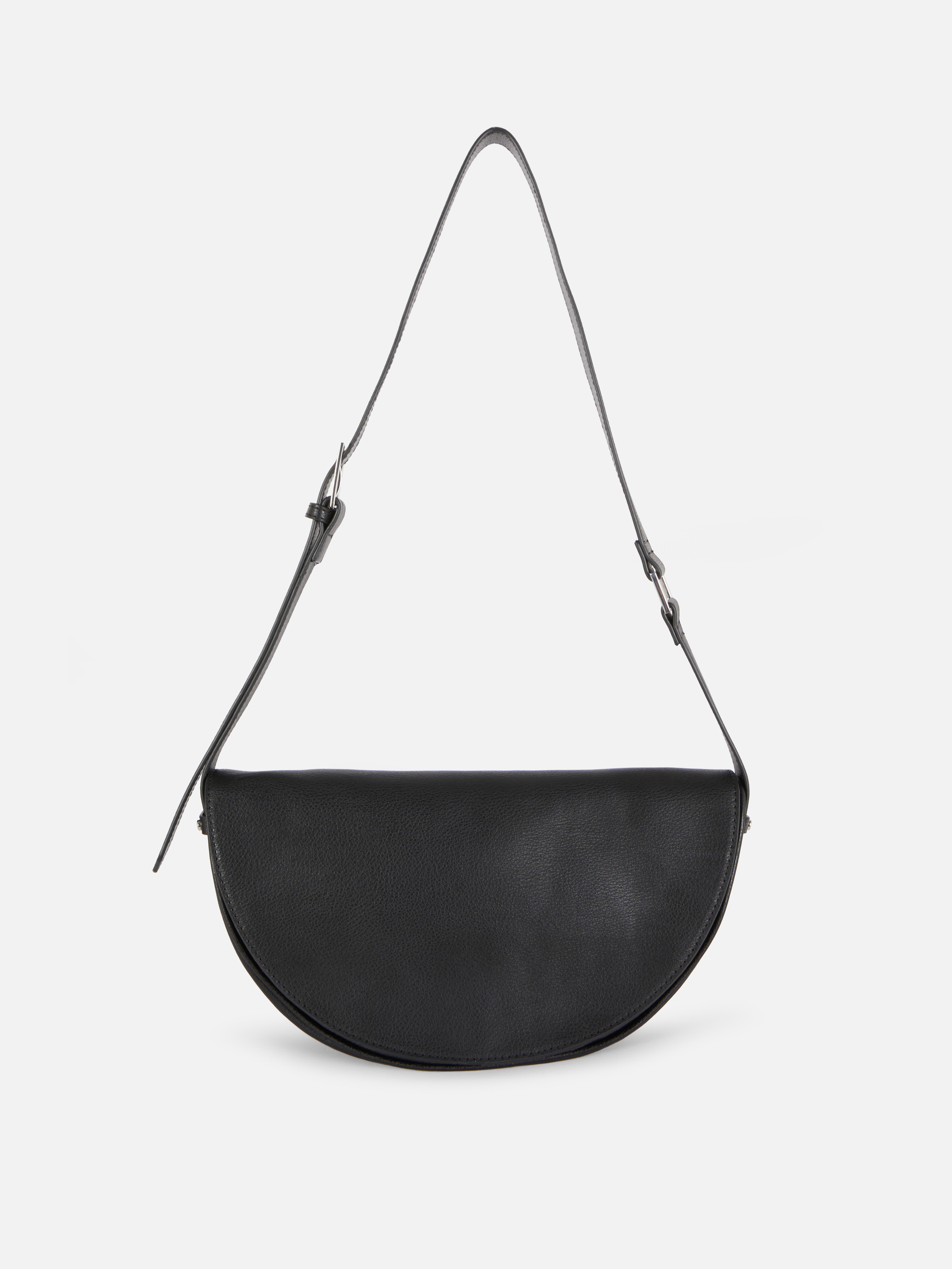 Faux Leather Buckle Sling Bag