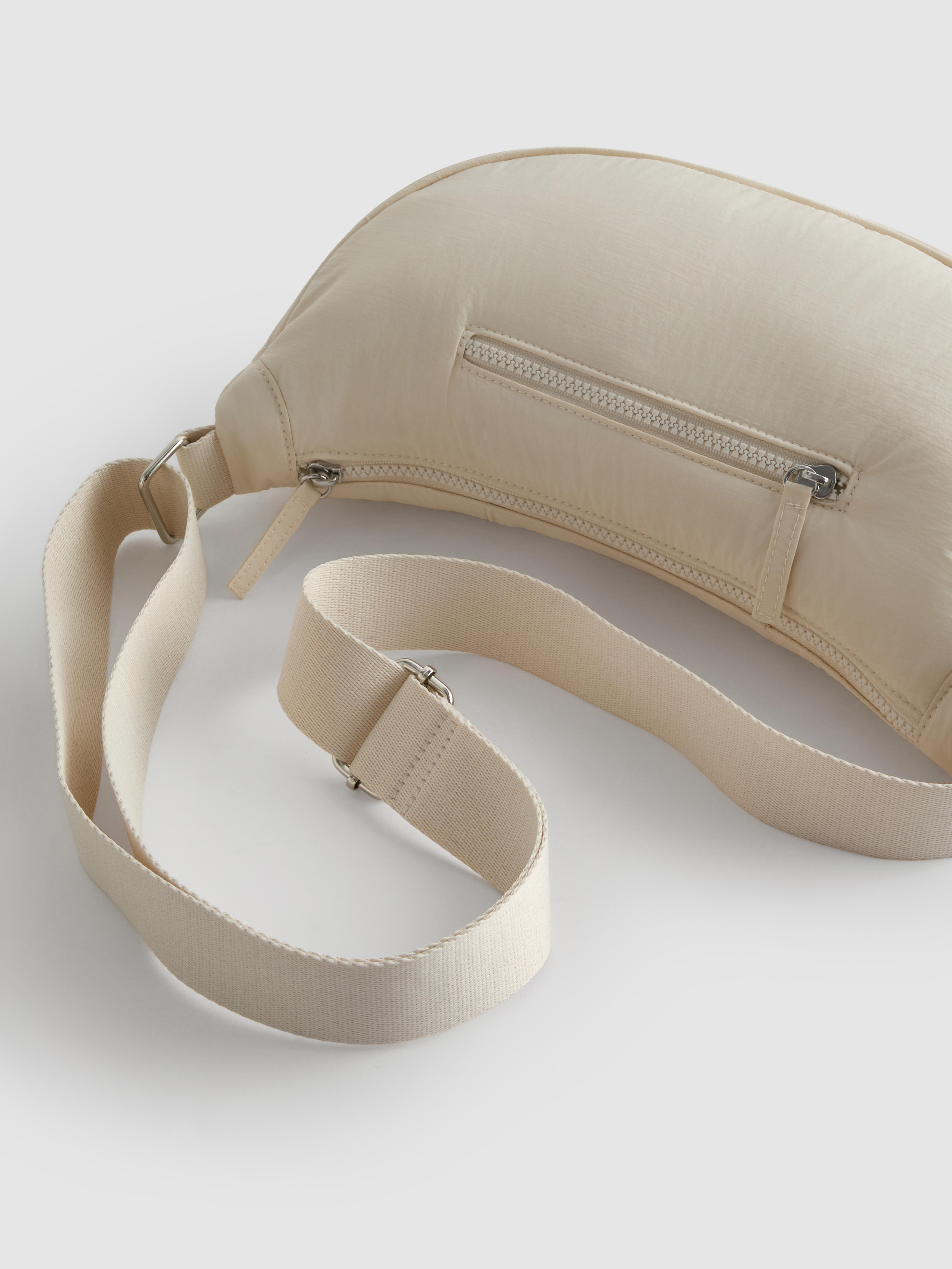 Women's Ivory Zipped Sling Bag