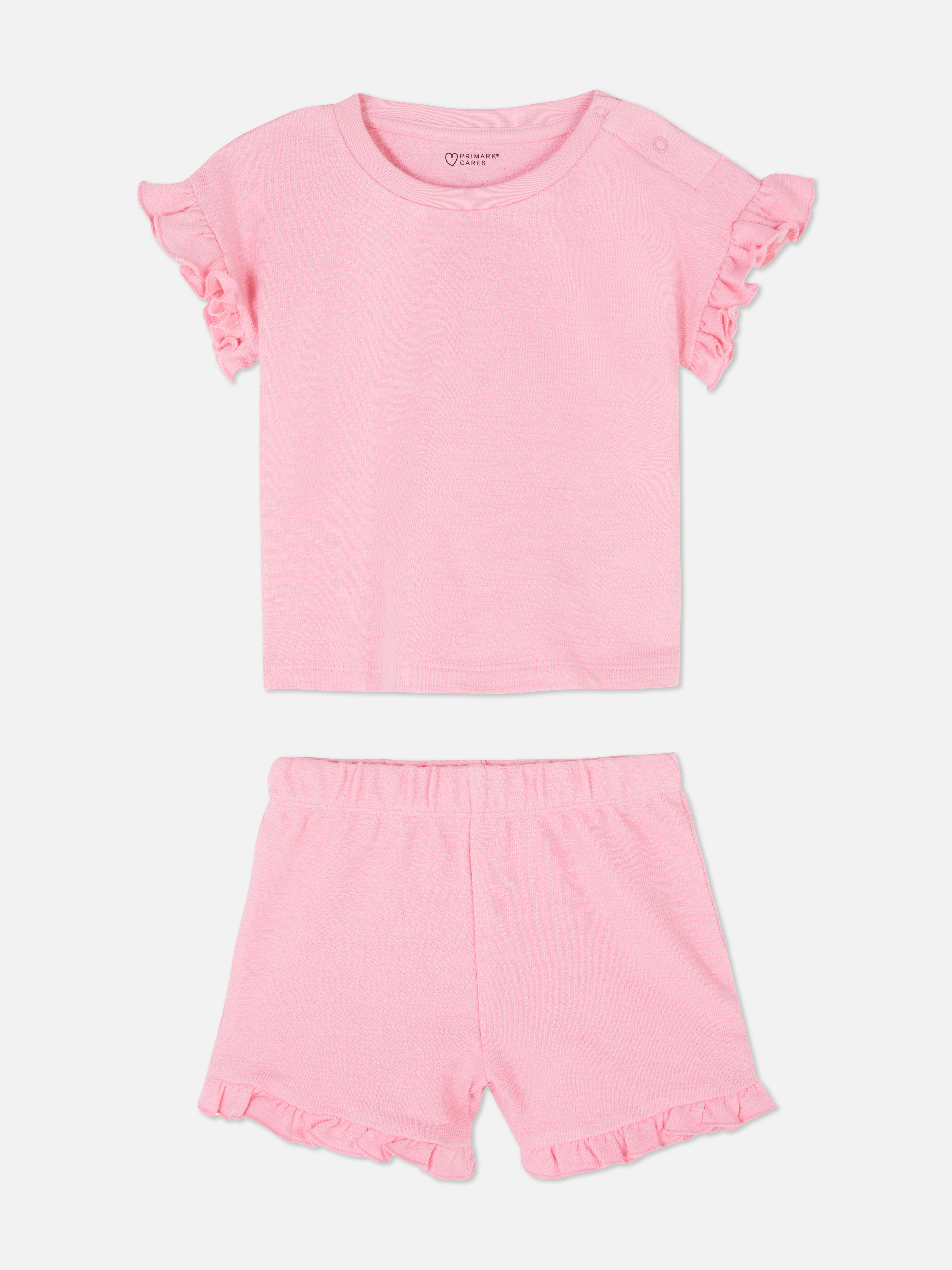 Frilly T-Shirt and Shorts Co-ord Set