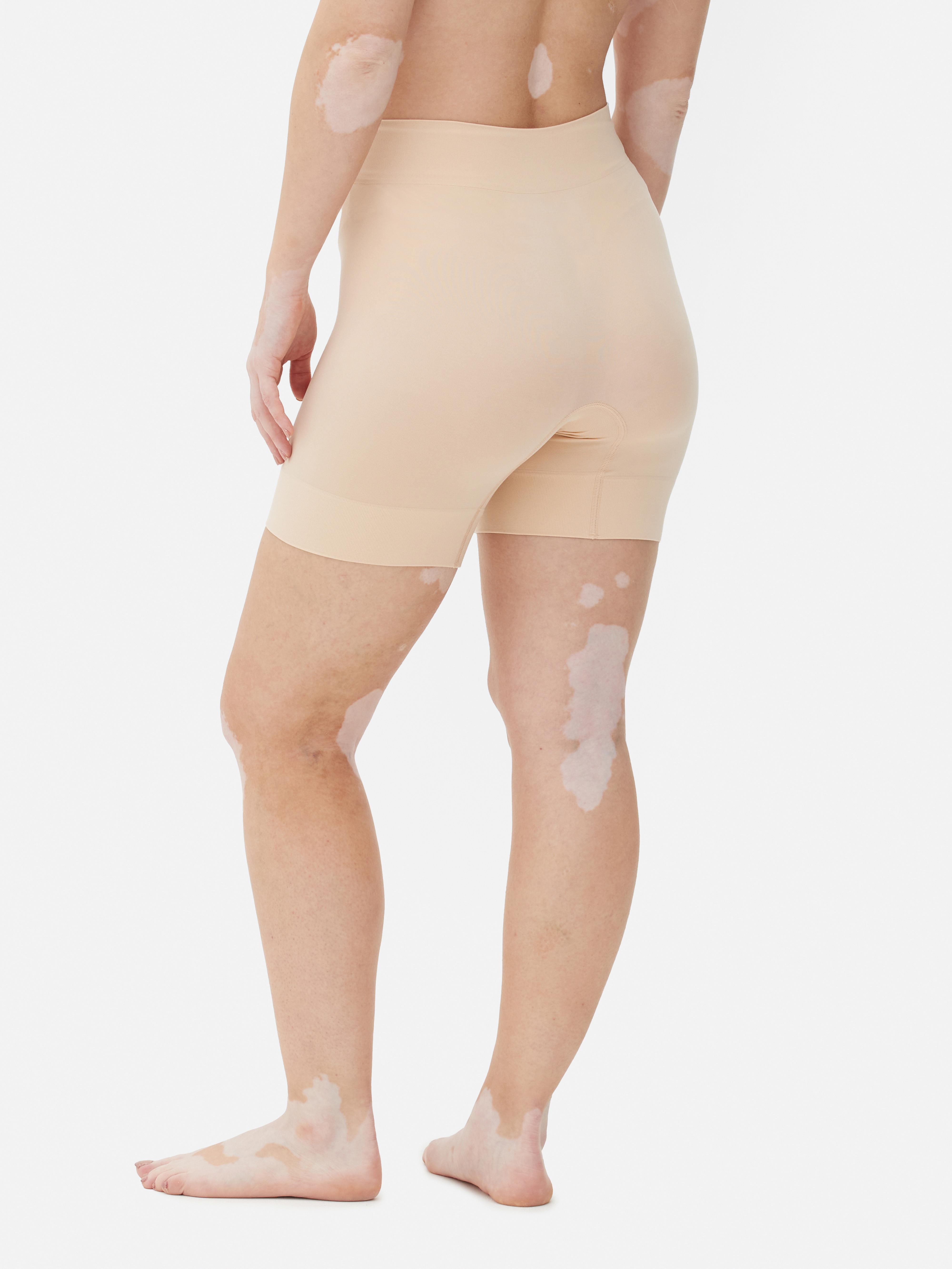 Womens Taupe Seamless Anti-Chafing Cycle Shorts