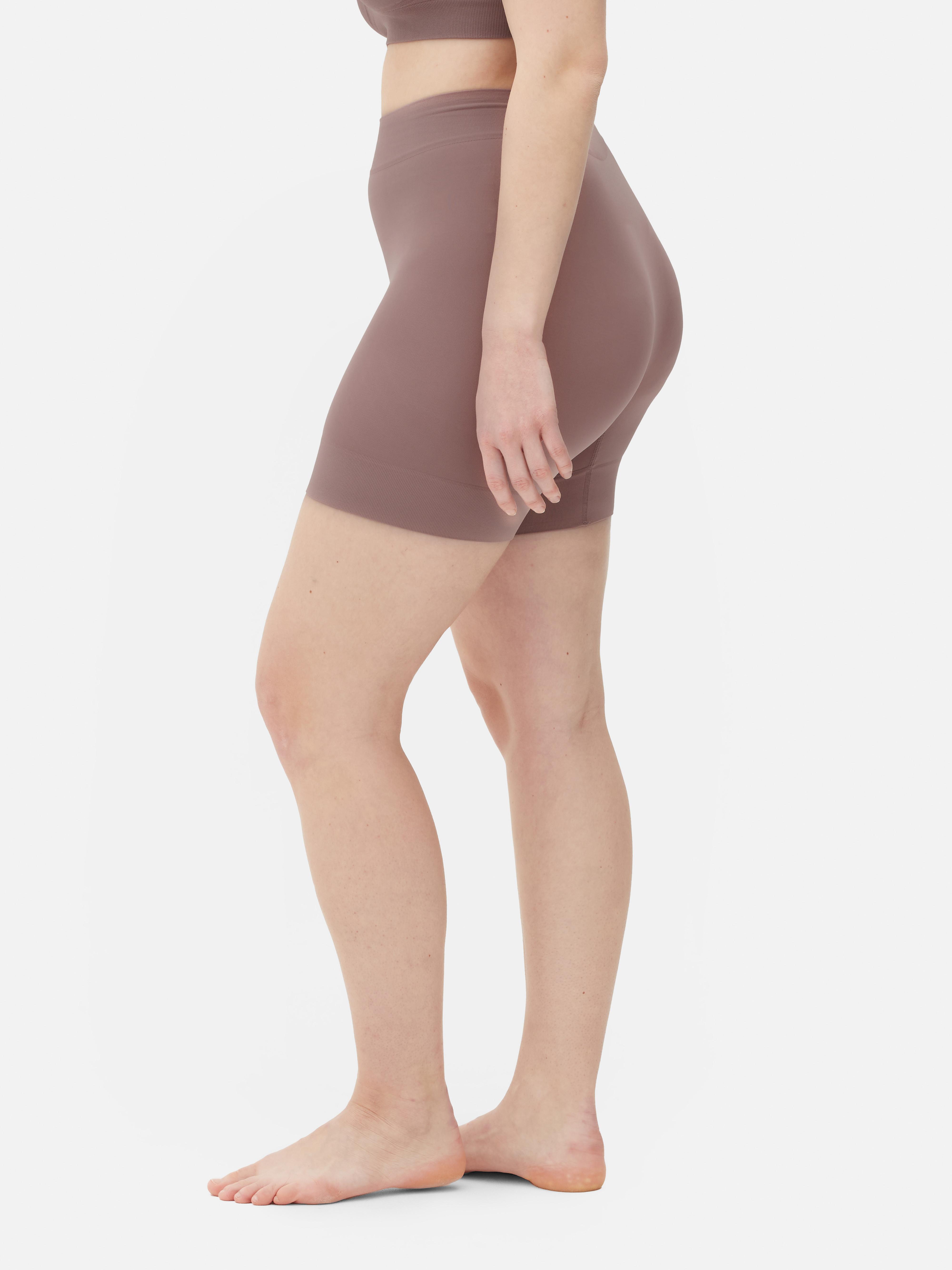 Womens Mocha Seamless Anti-Chafing Cycle Shorts