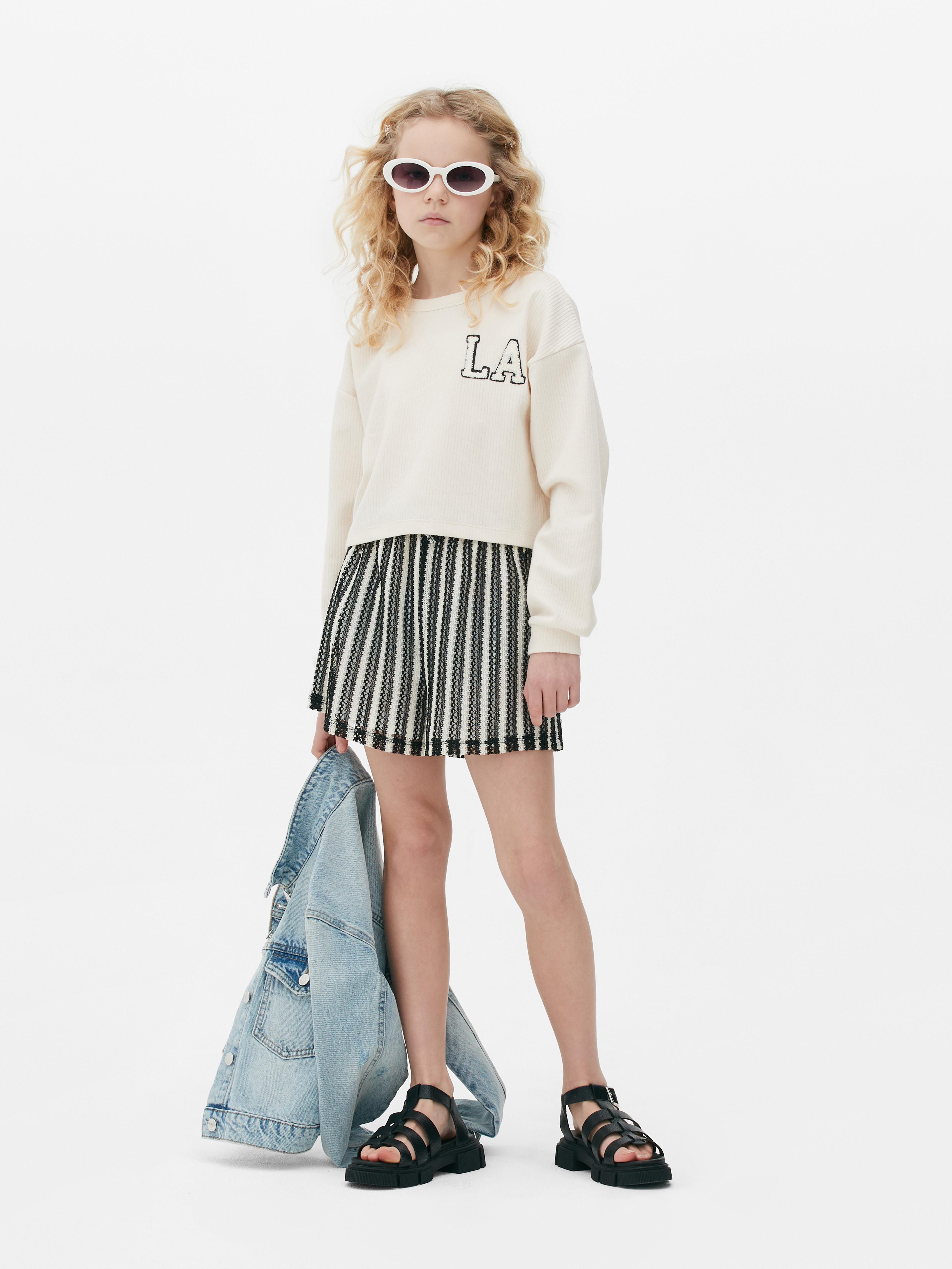 Textured Striped Shorts