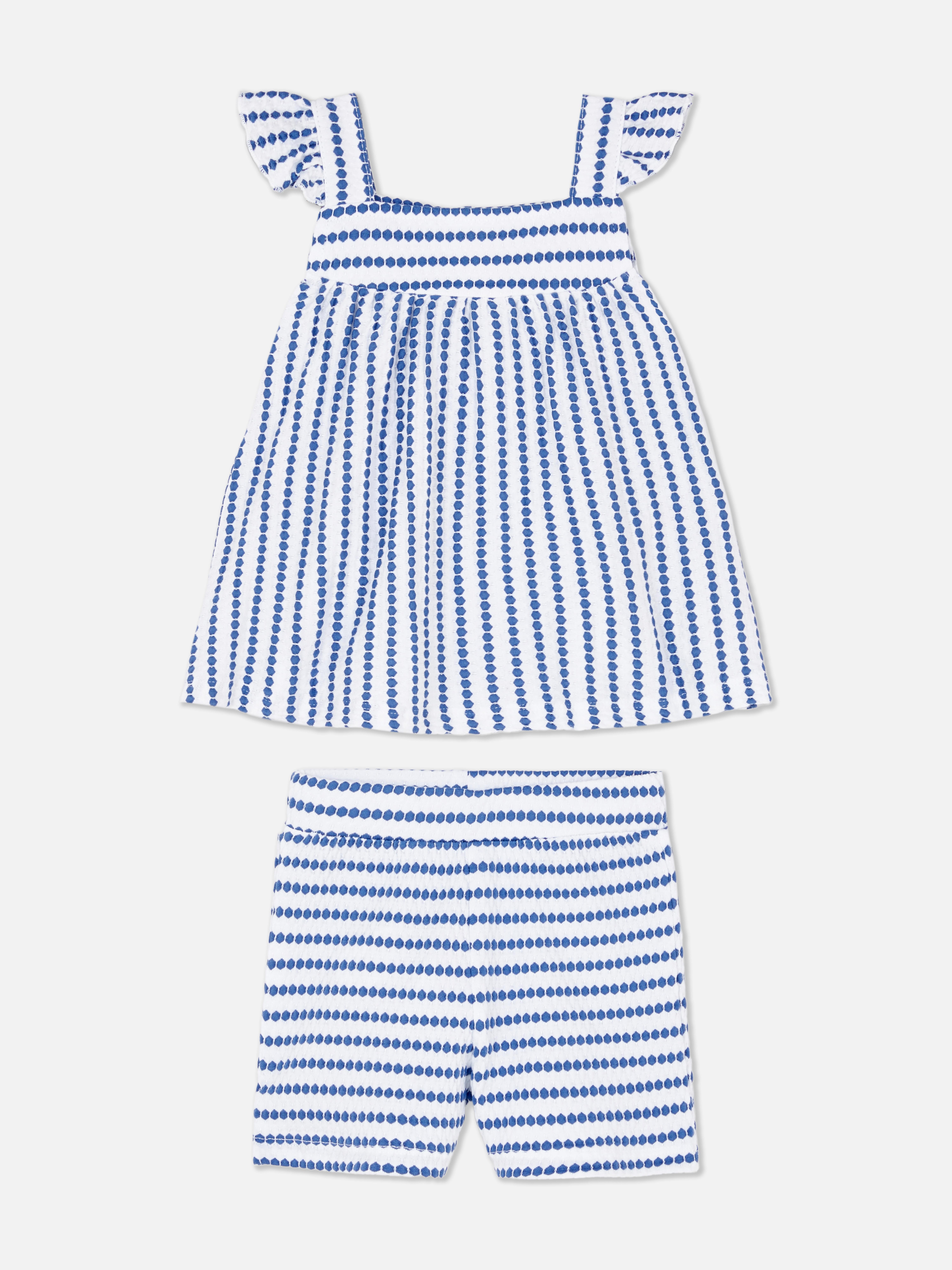 Stripe Blouse and Shorts Co-ord Set