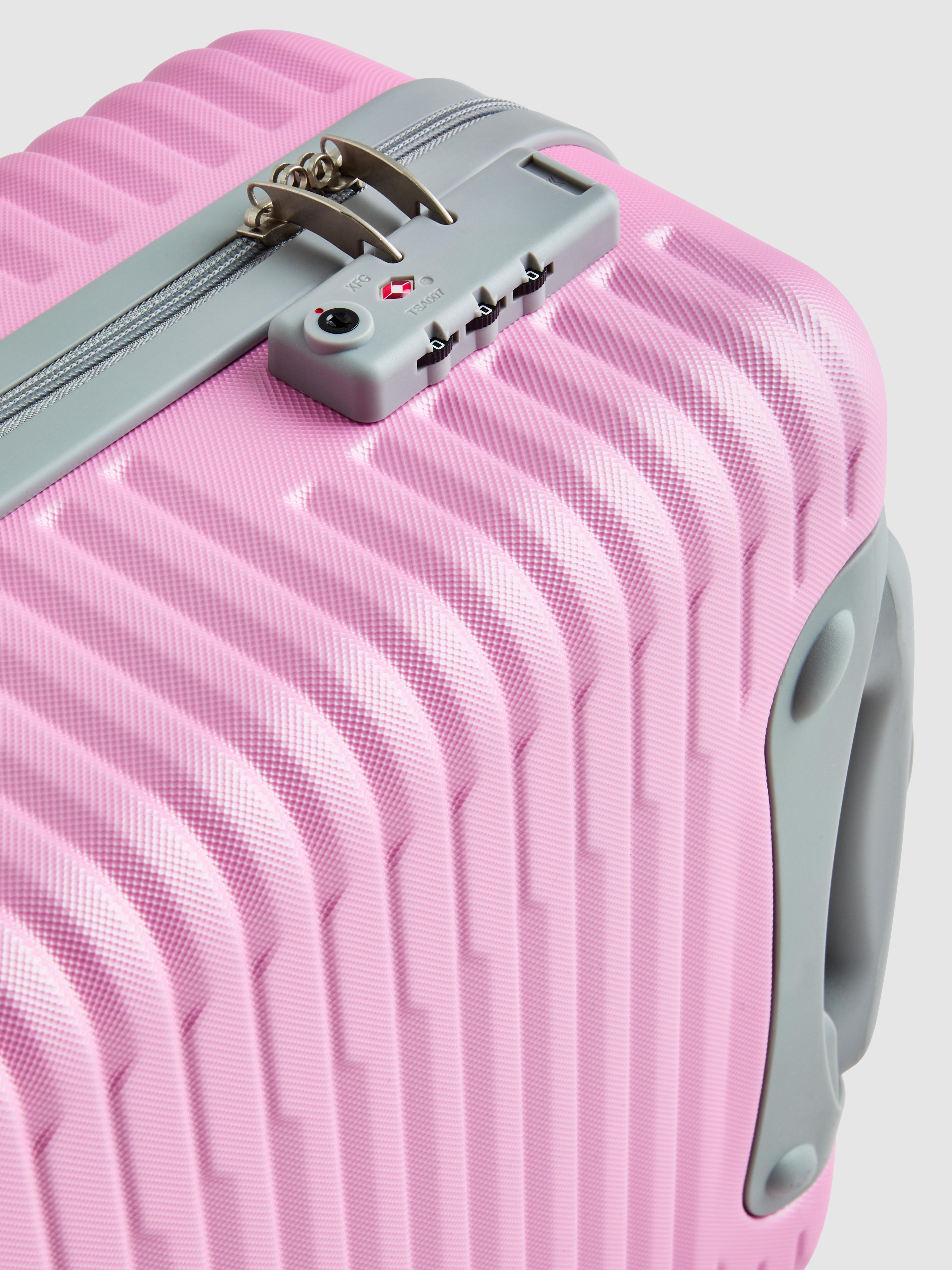 Ribbed Four-Wheel Hard Shell Suitcase