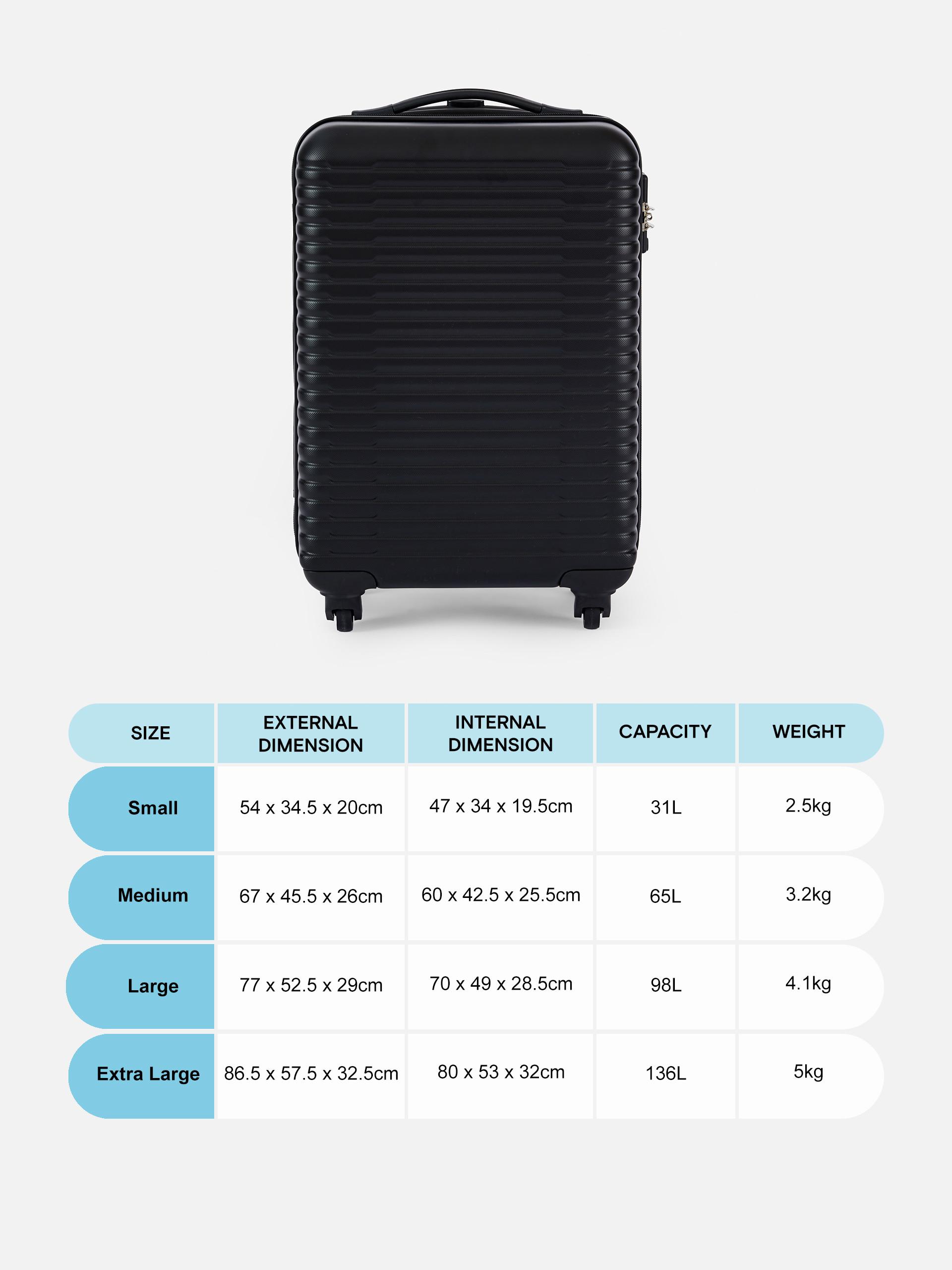 Ribbed Four-Wheel Hard Shell Suitcase
