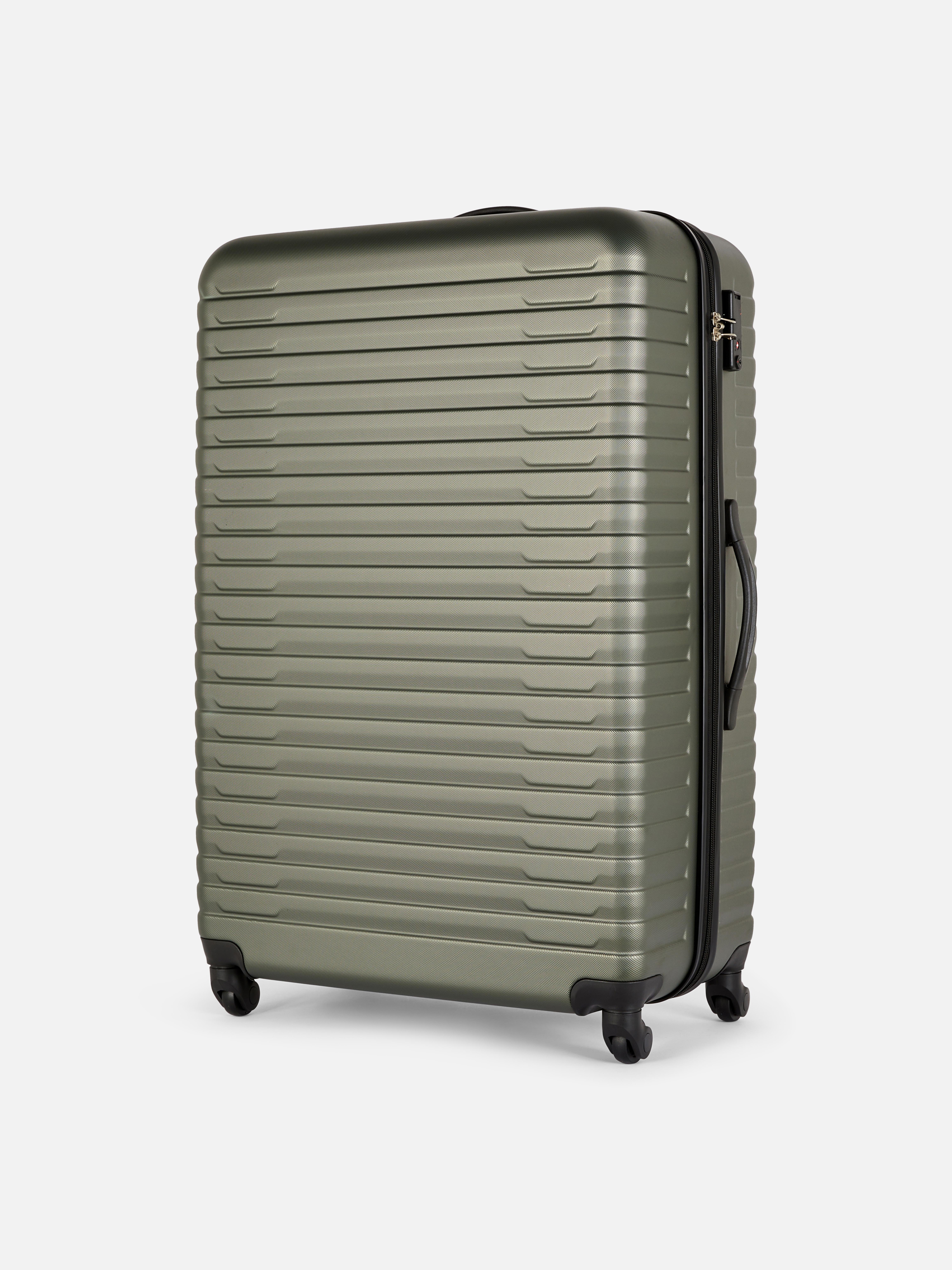 Ribbed Four-Wheel Hard Shell Suitcase