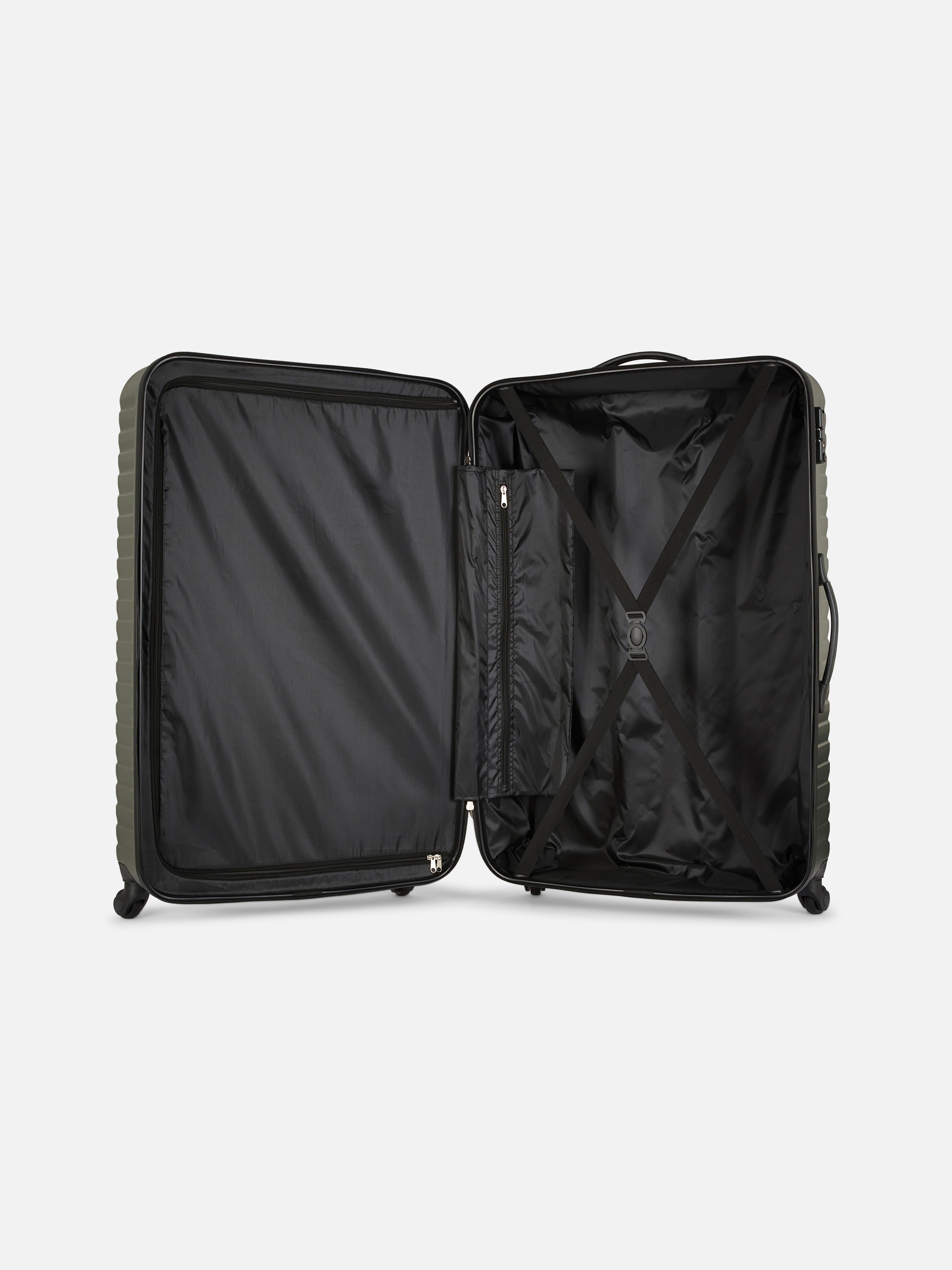 Ribbed Four-Wheel Hard Shell Suitcase