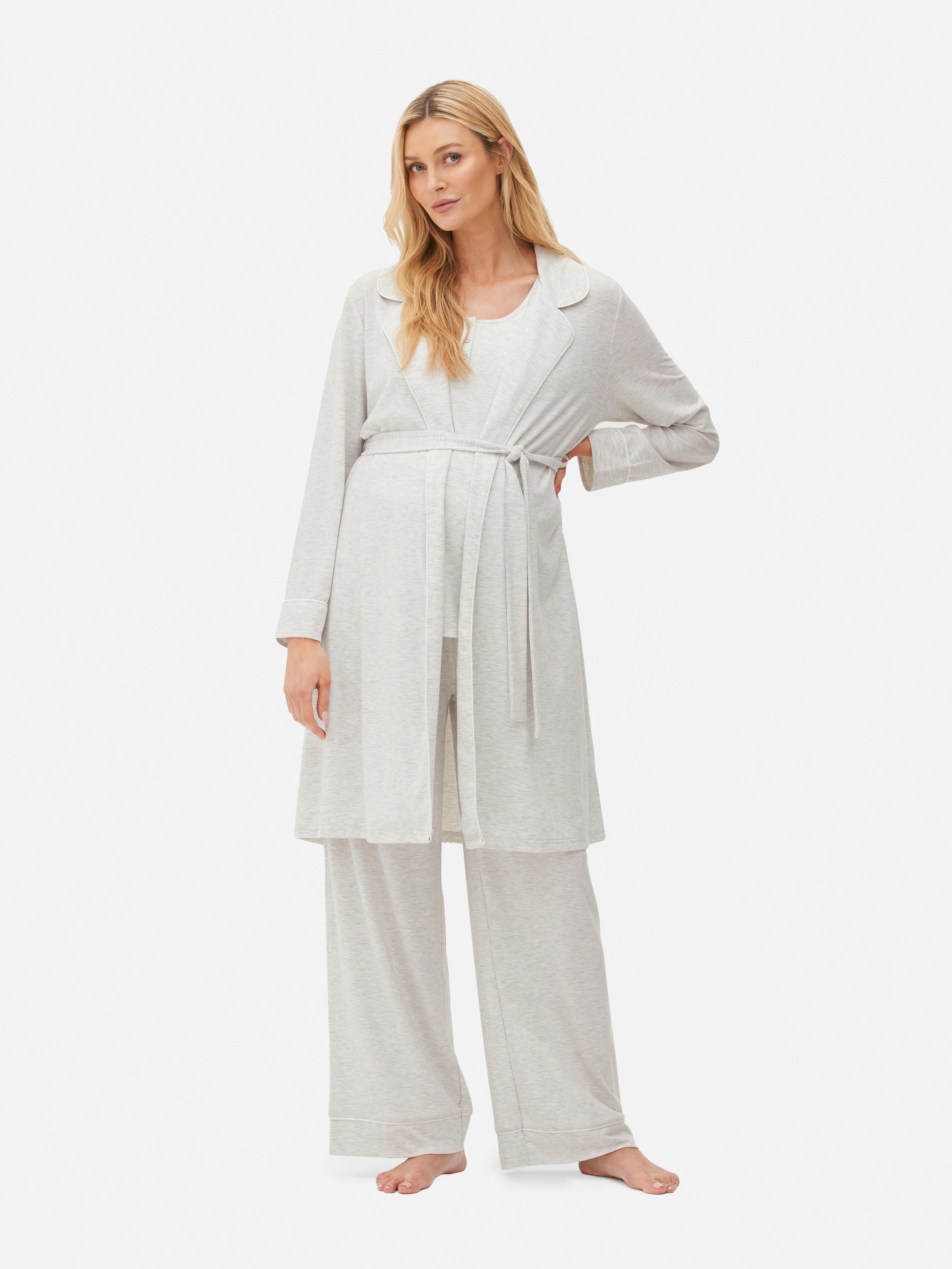 Maternity Ribbed Robe