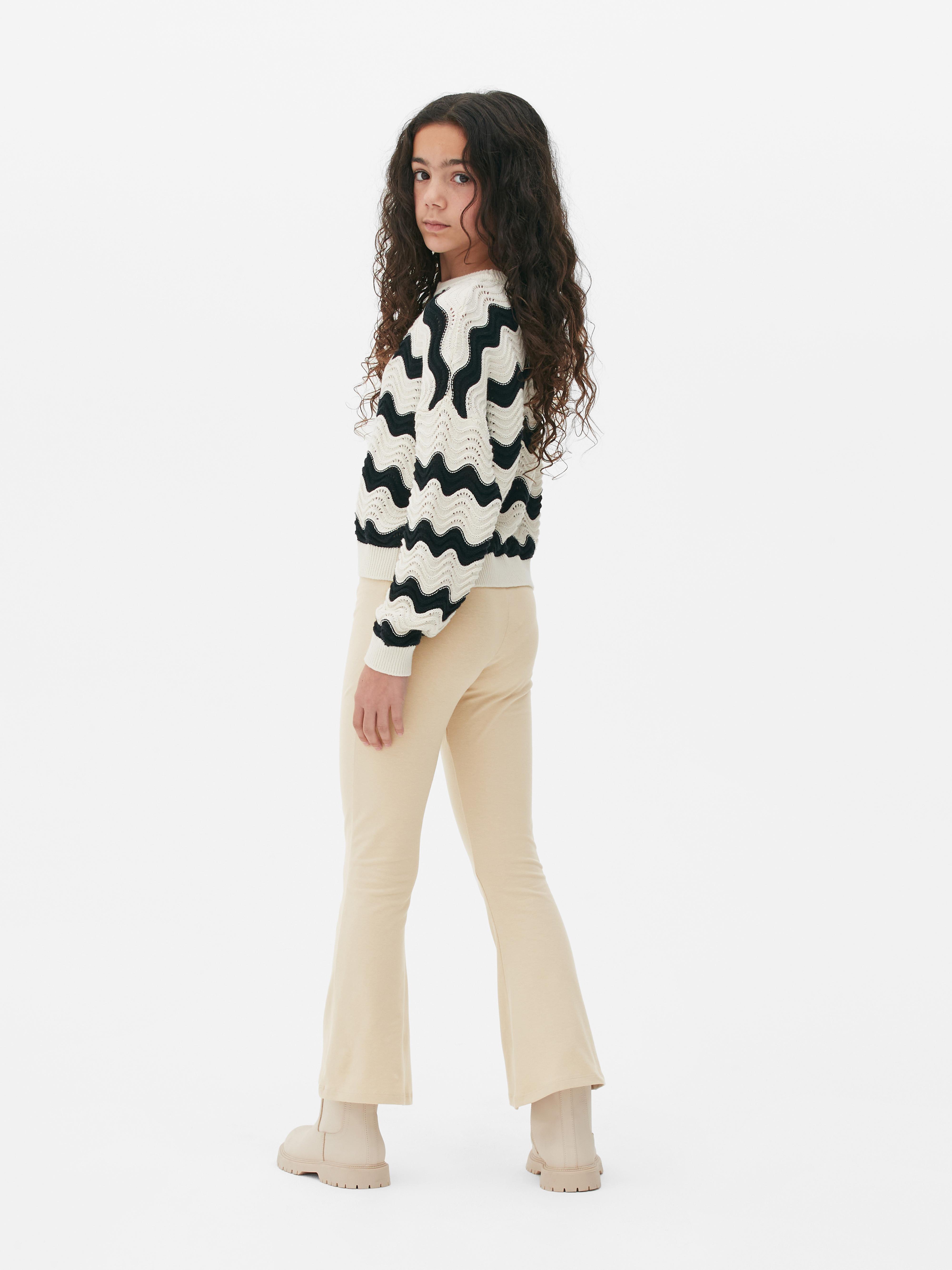 Ausgestellte Jersey-Leggings