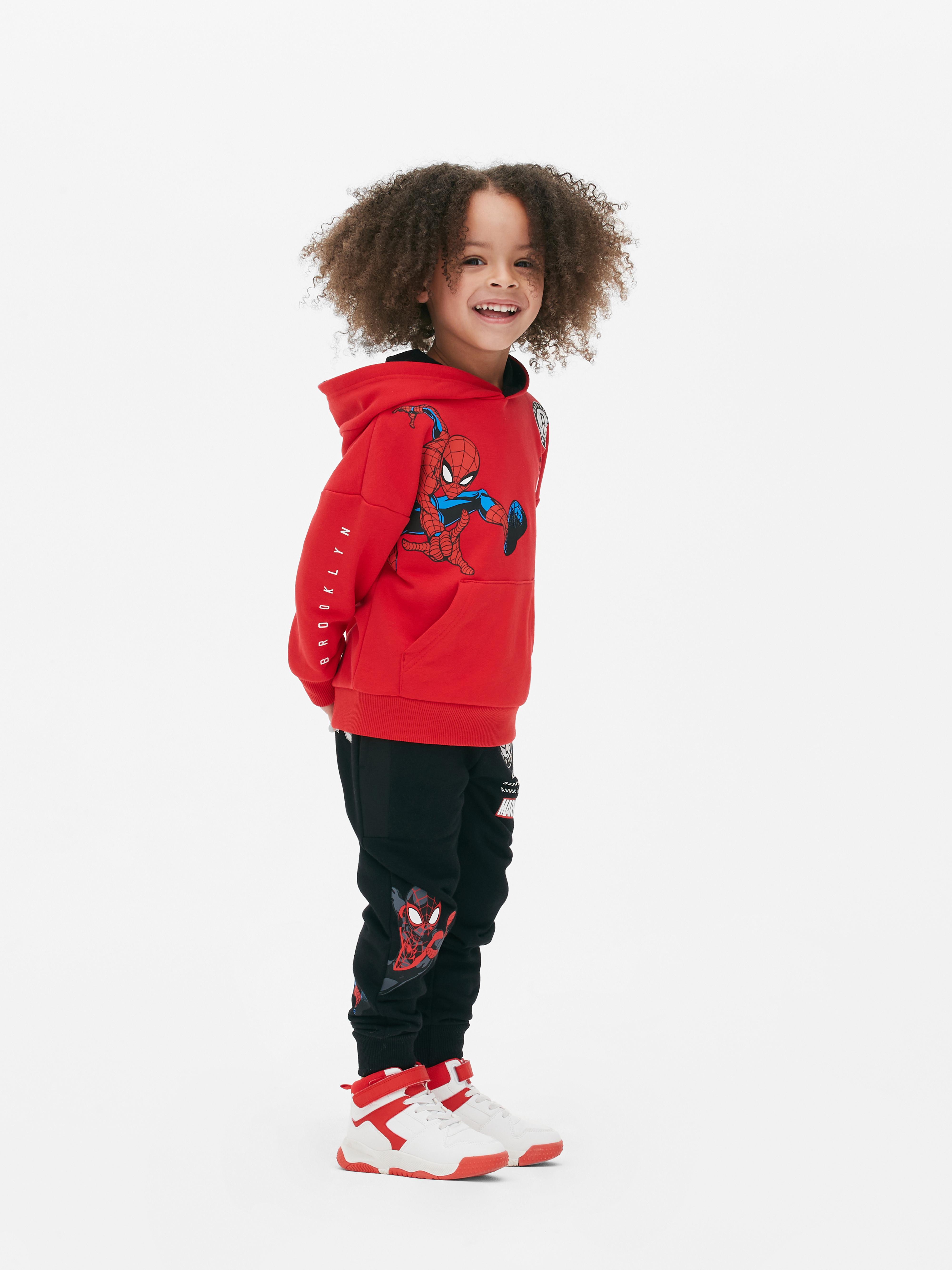 Boys Red NBA Brooklyn Nets and Marvel SpiderMan Hoodie Primark