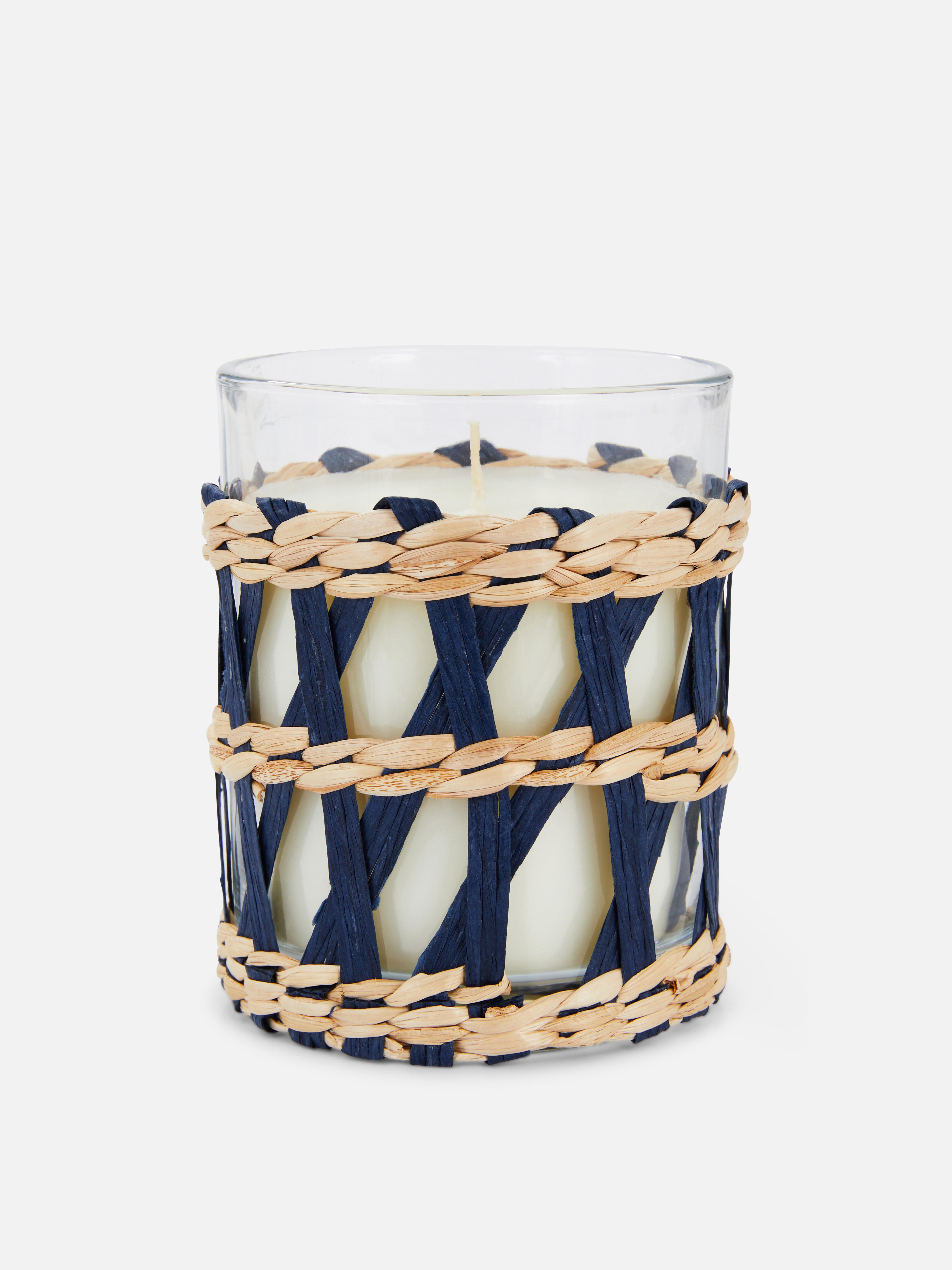 Wicker Covered Candle