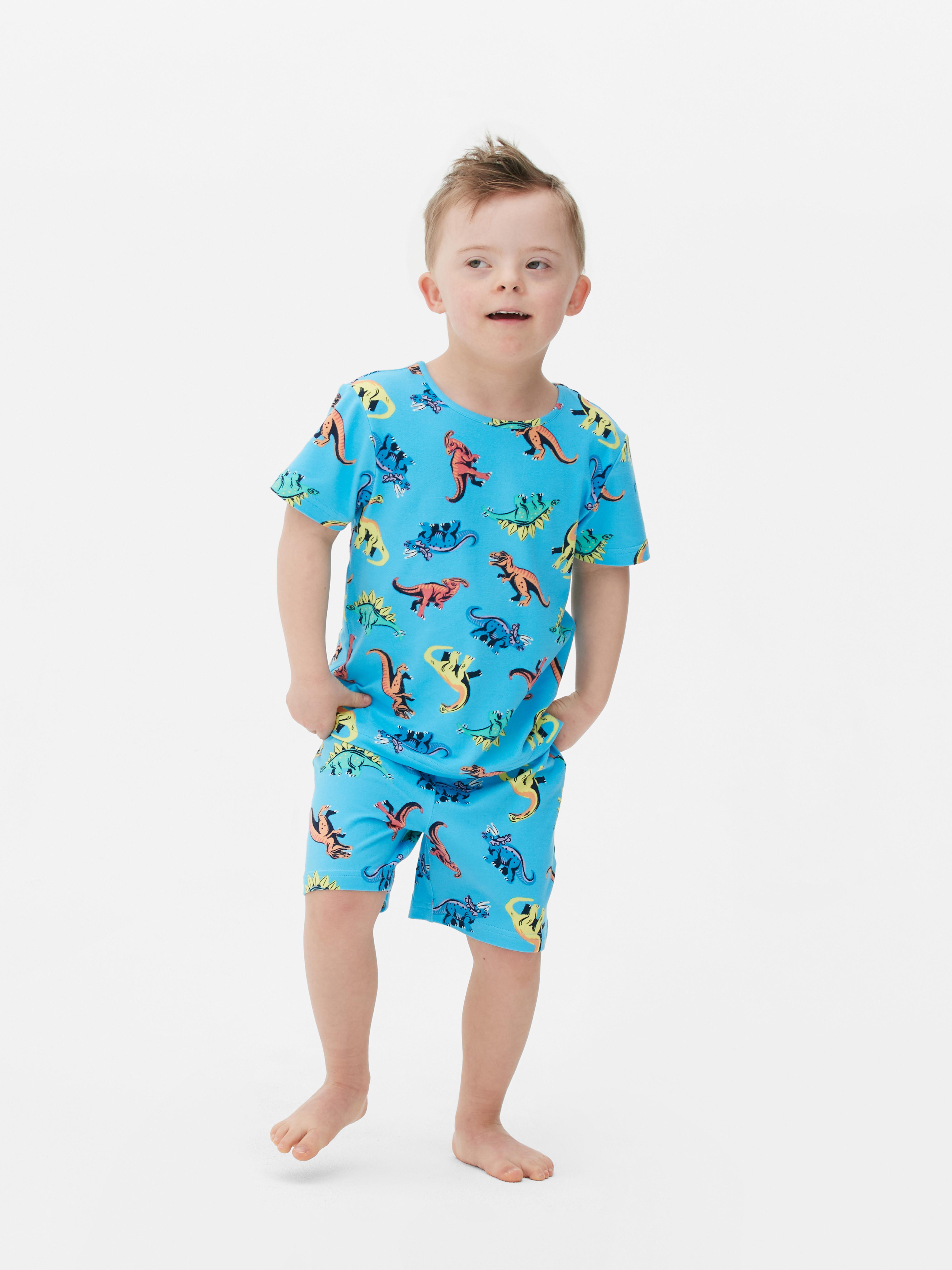 Pijama corto con estampado de dinosaurios