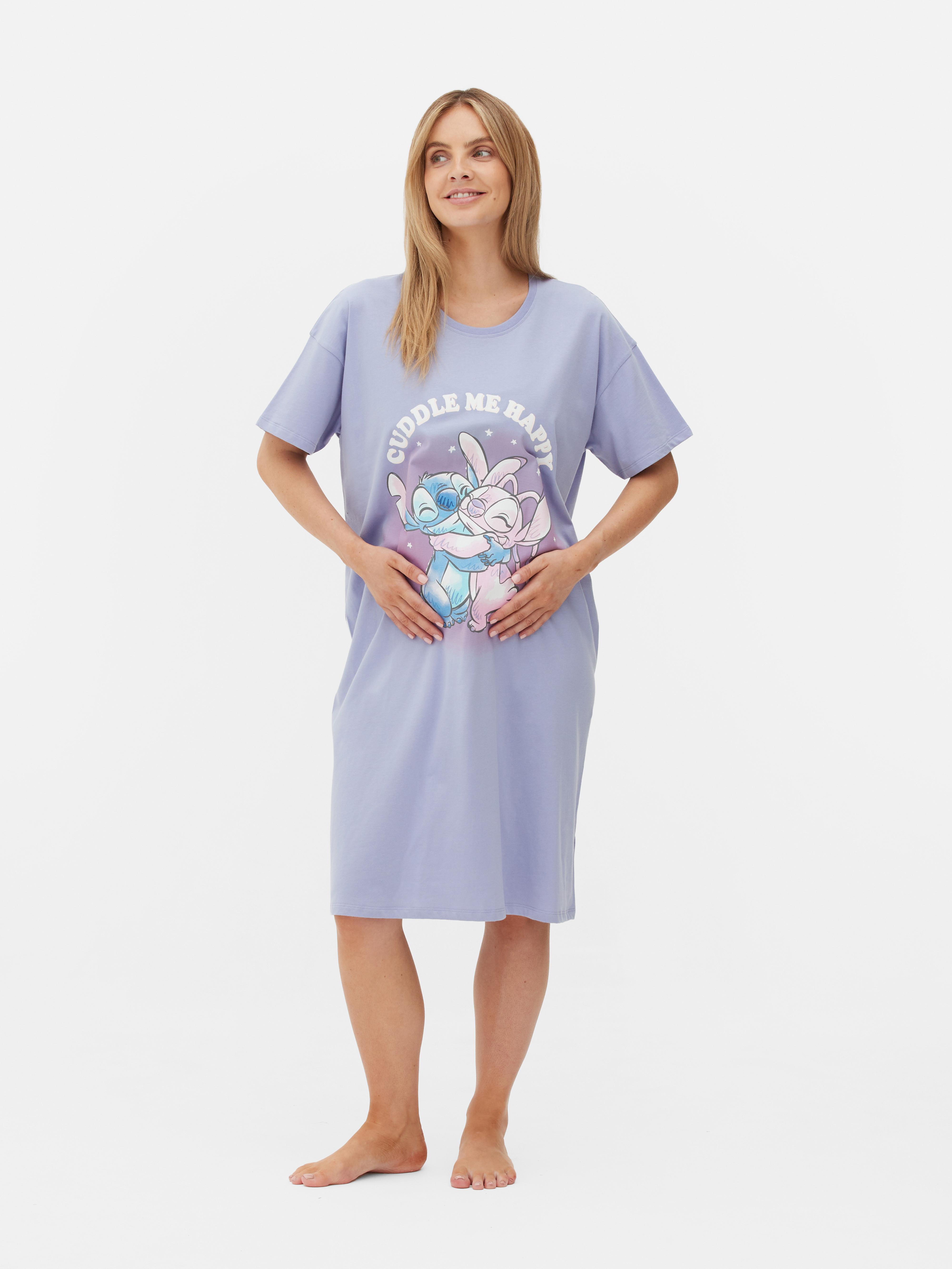 Womens Purple Disney s Stitch Angel Maternity Sleep T shirt Primark