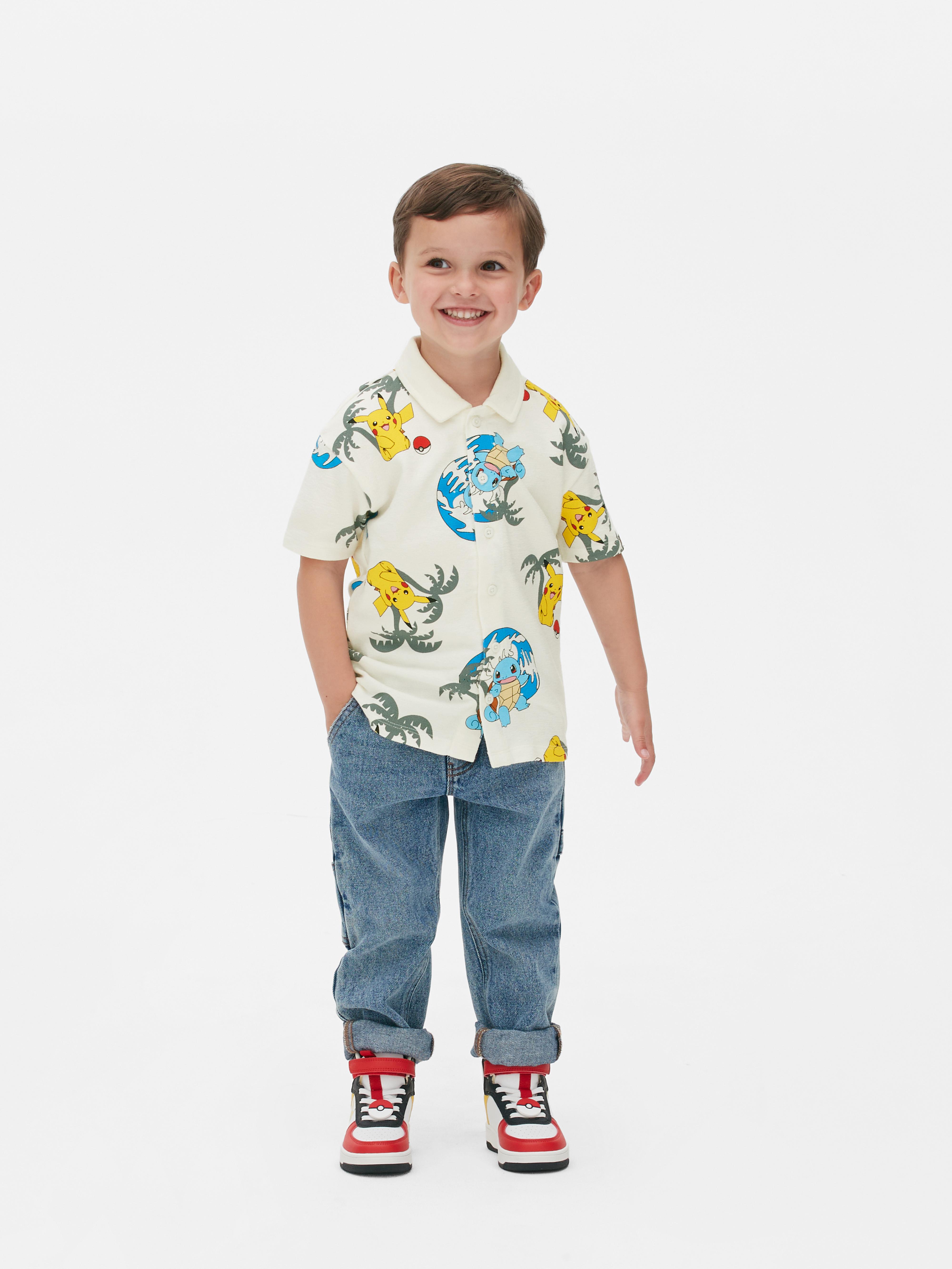 Chemise hawaïenne à boutons Pokémon