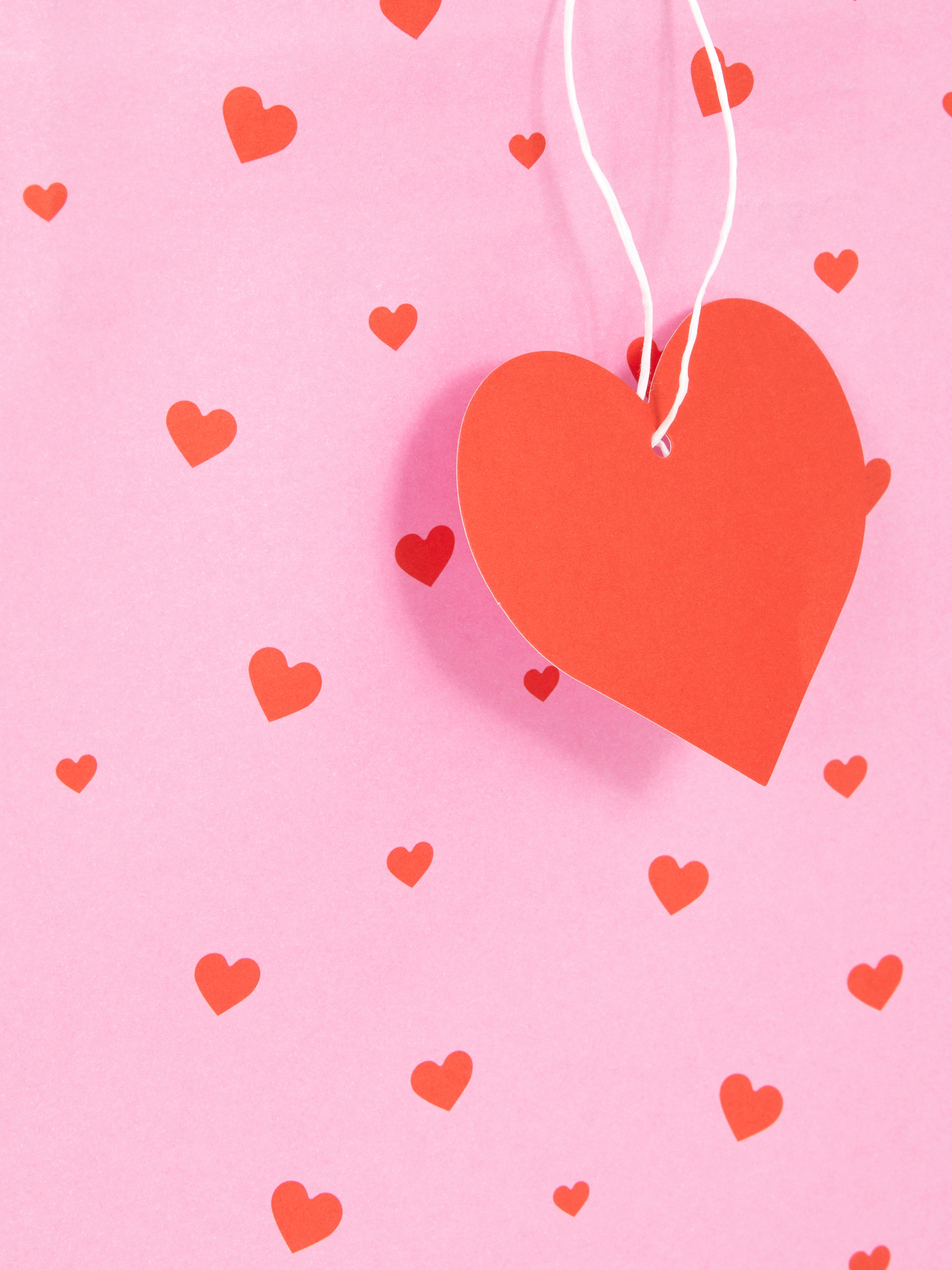 Pink Heart Print Gift Bag Primark