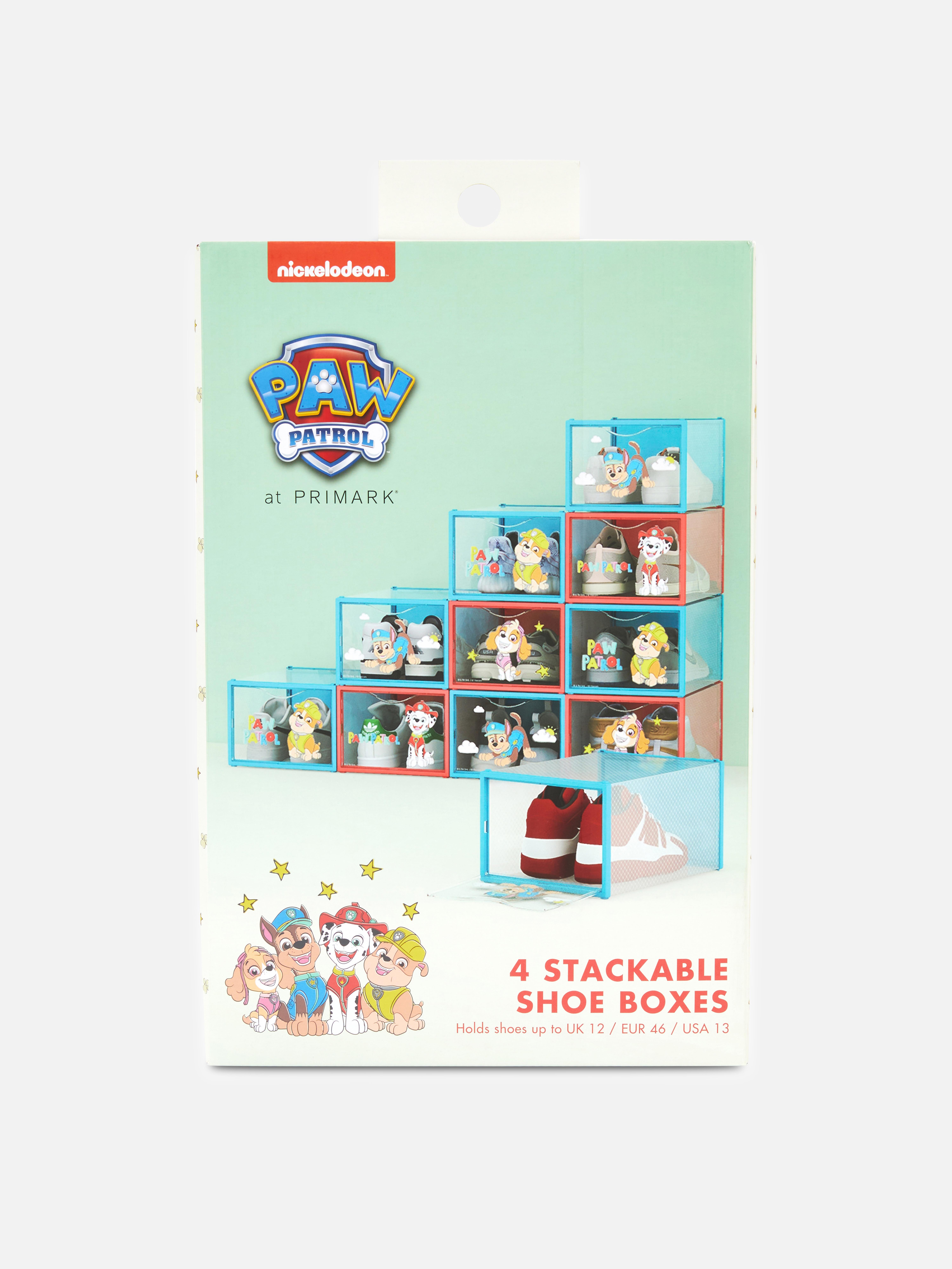 Multi 4Pack PAW Patrol Stackable Shoe Boxes Primark