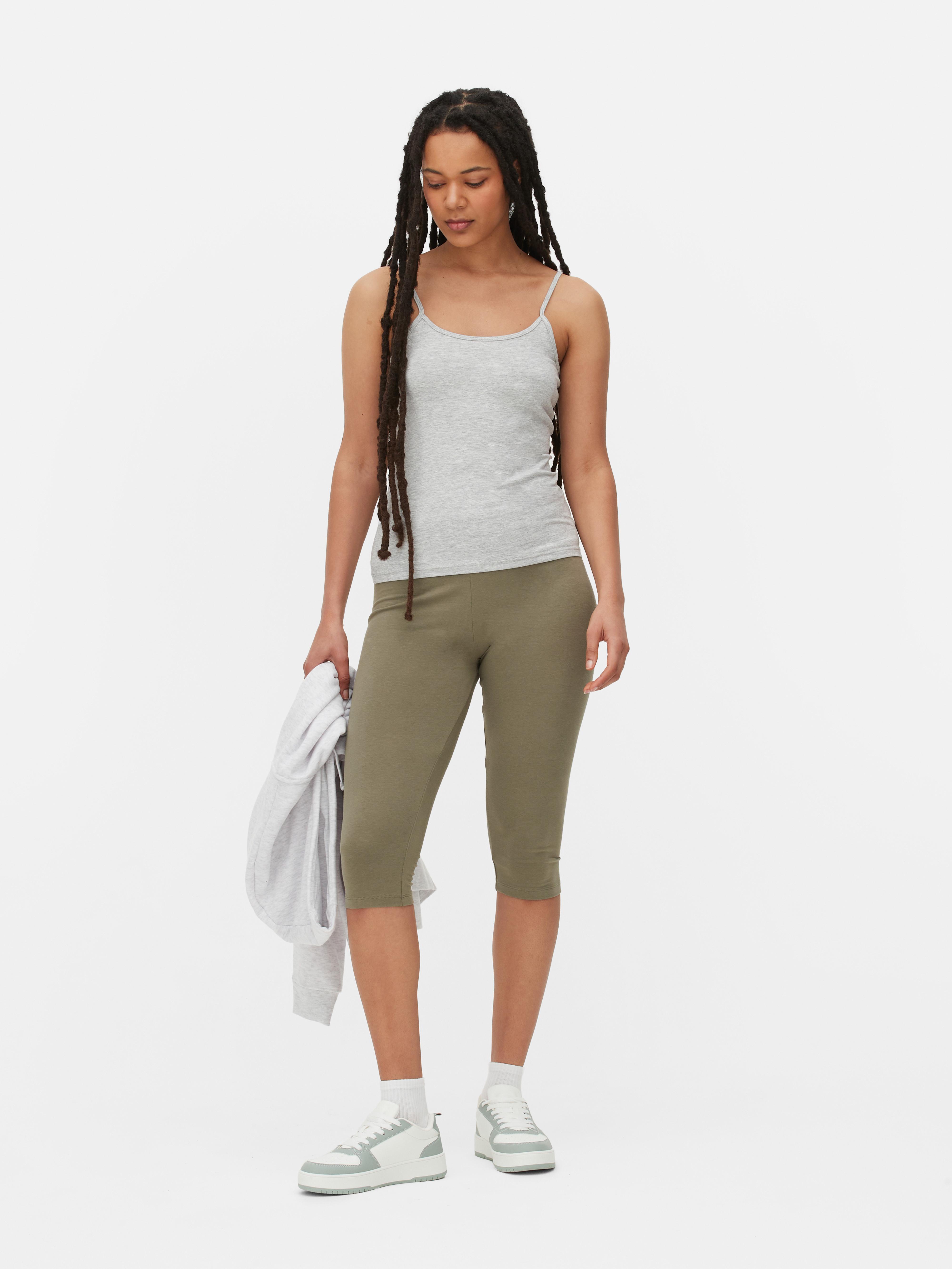 Built-in-Bra Stretchy Cami Top in Sage