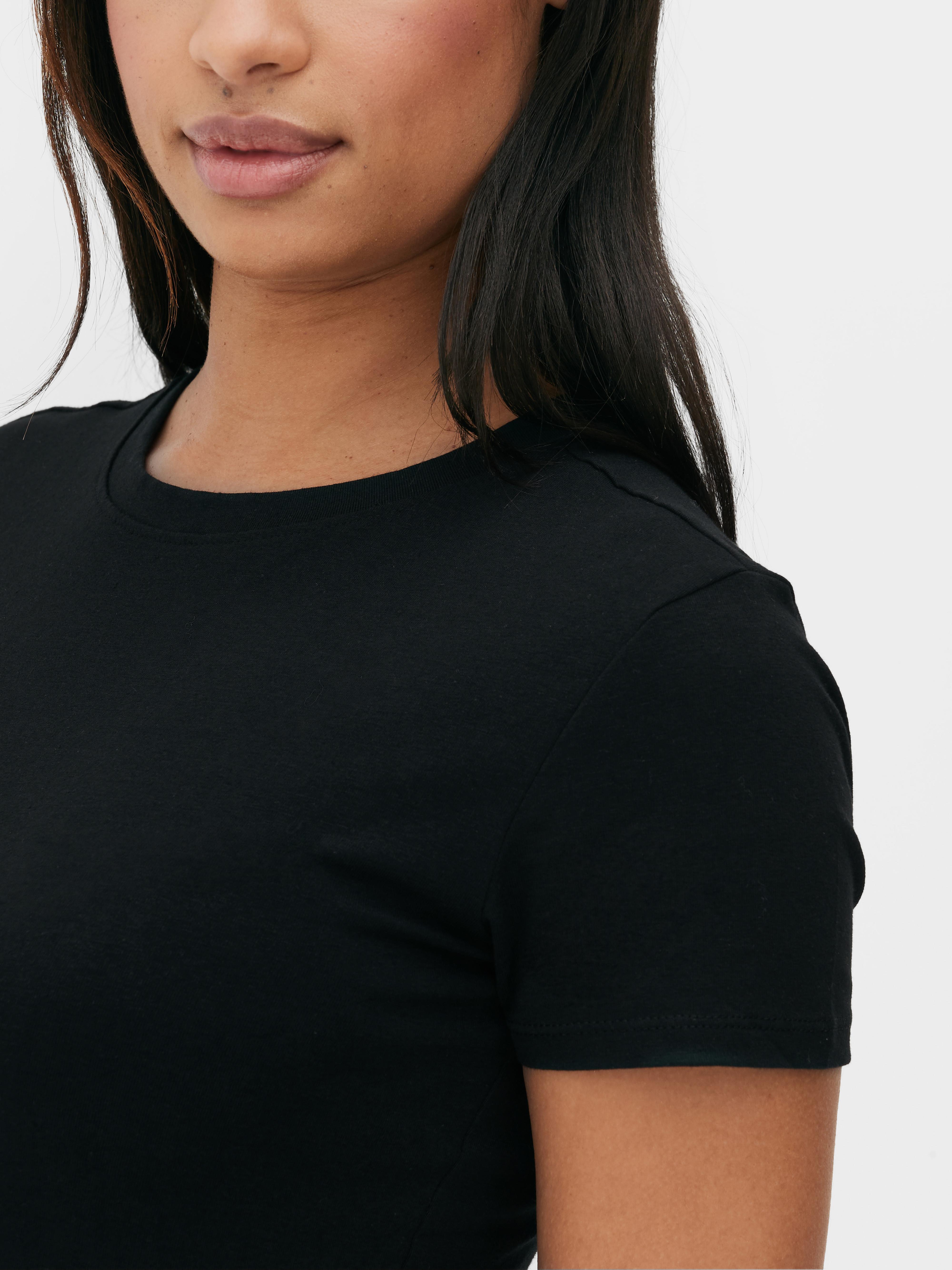 Womens Black 2pk Stretch Tshirts Primark
