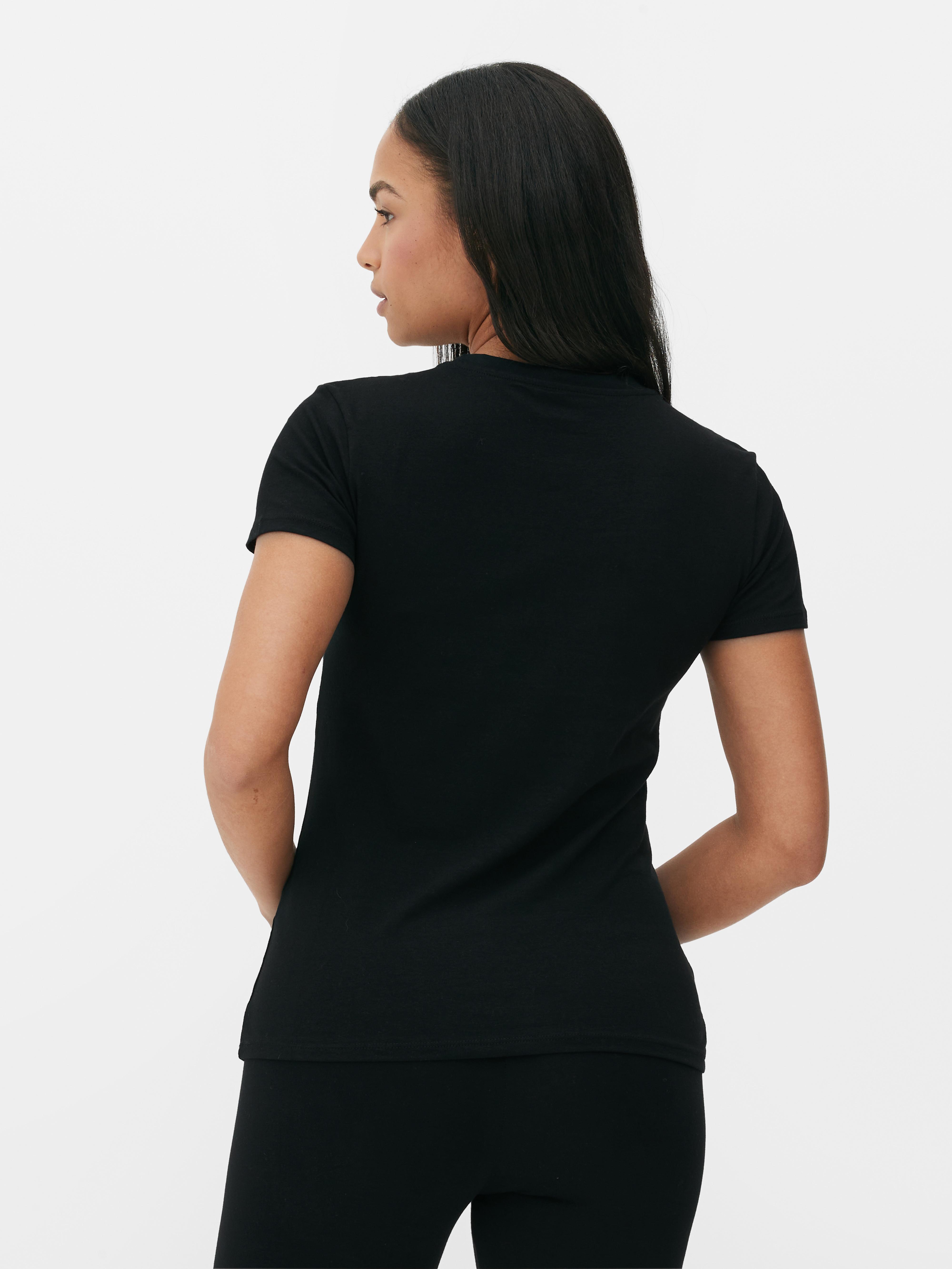 Womens Black 2pk Stretch Tshirts Primark
