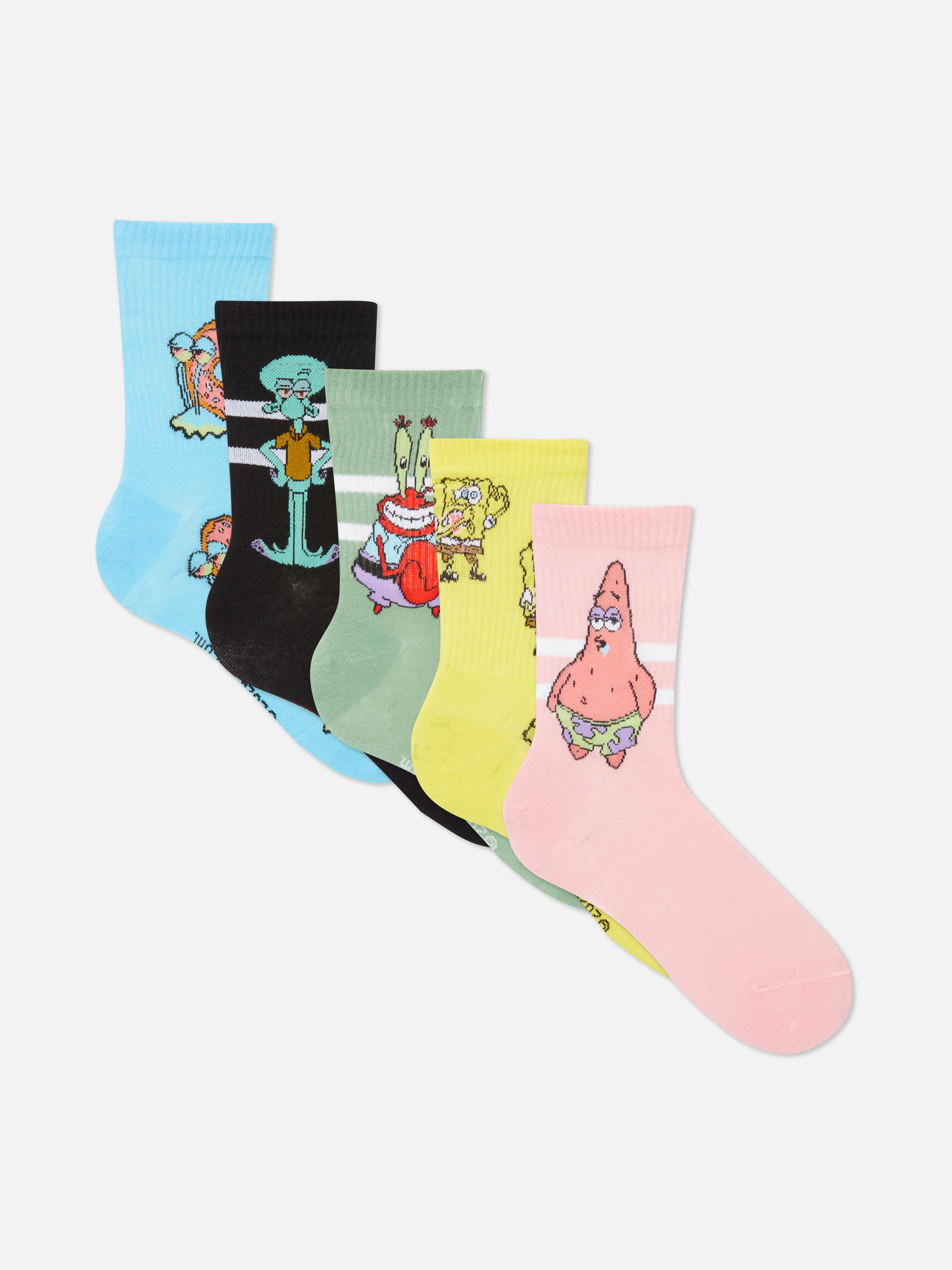 Pack 5 pares meias SpongeBob SquarePants