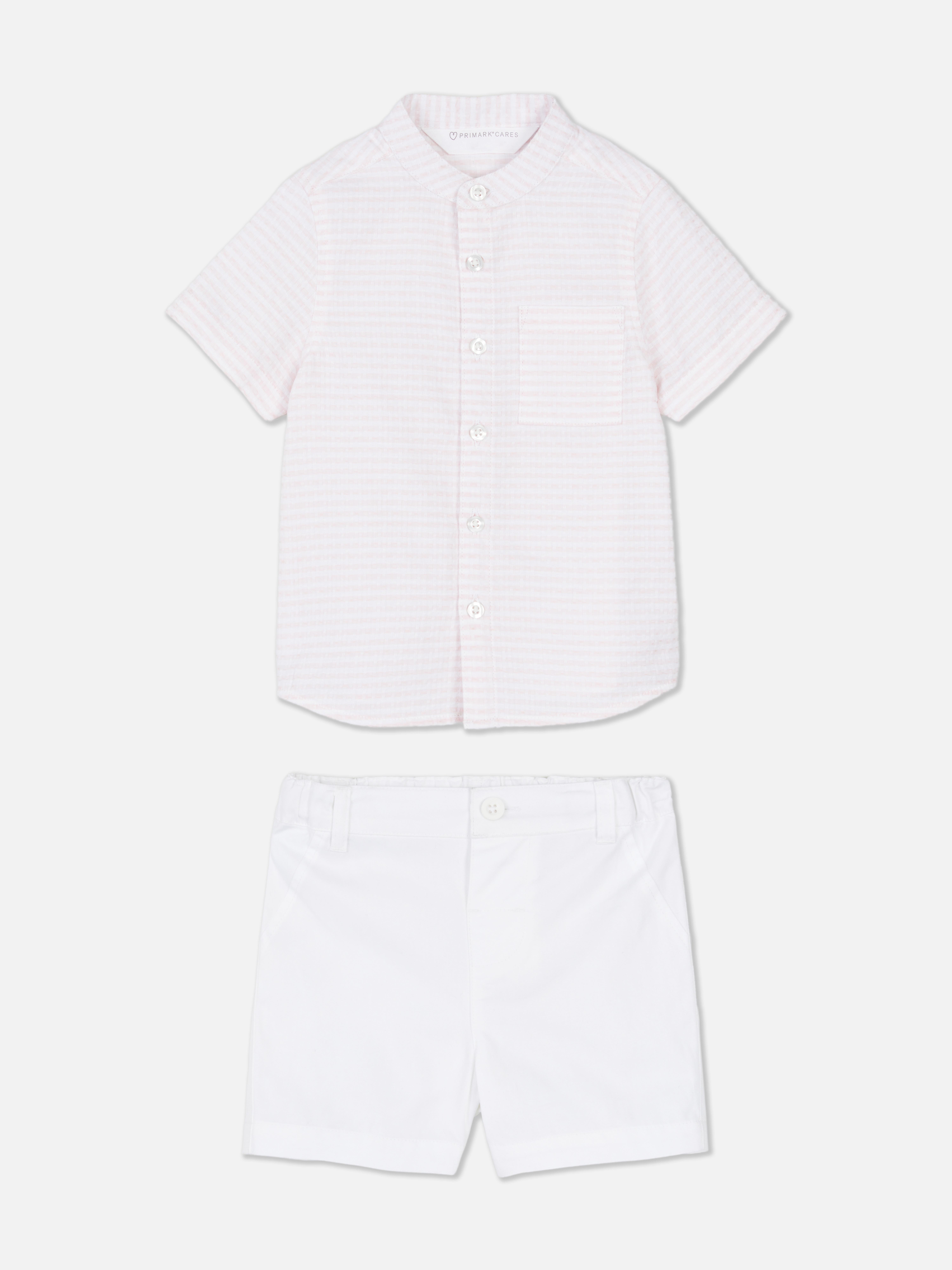 Occasion Stripe Shirt and Shorts Set
