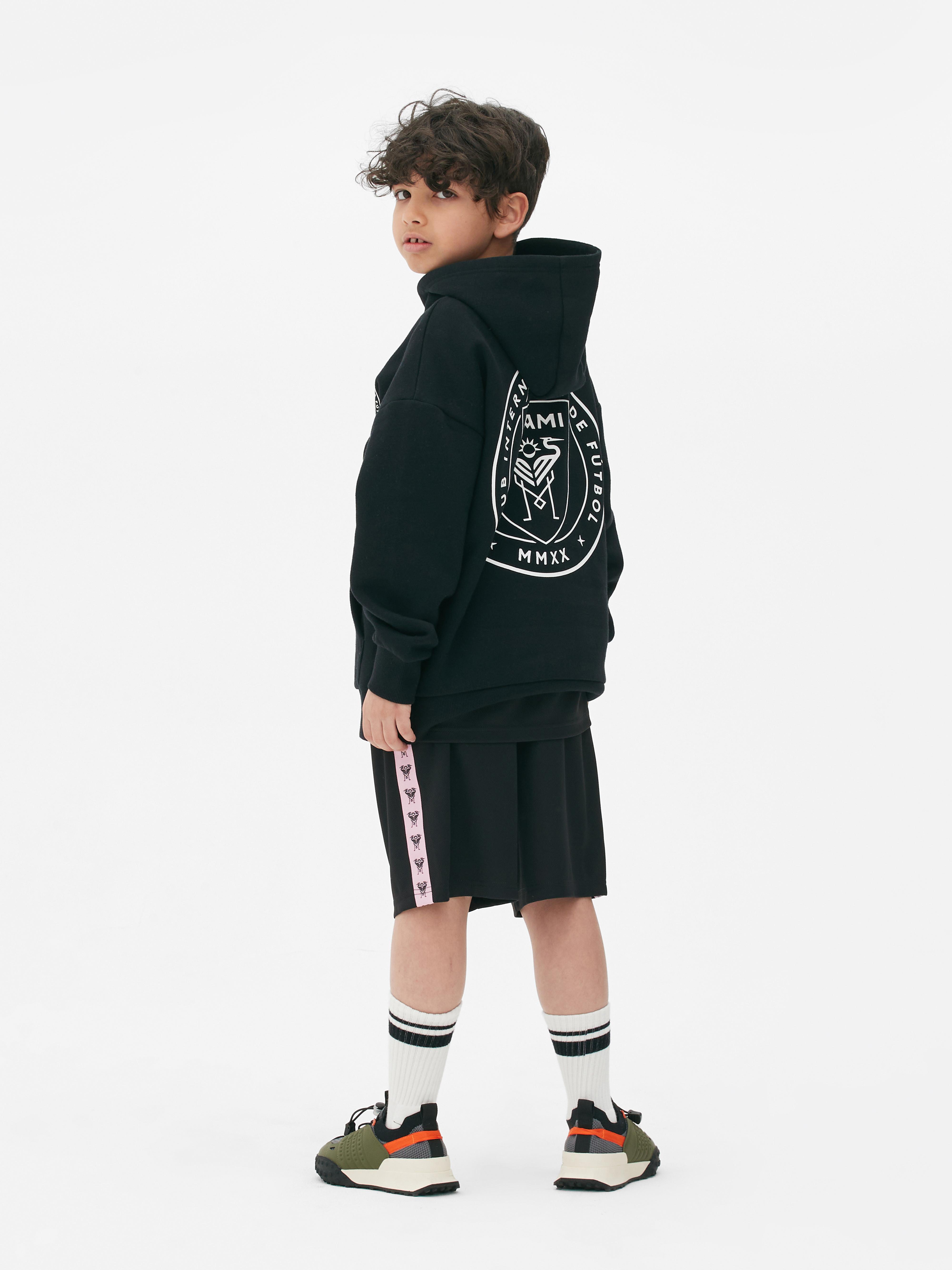 Boys Black Inter Miami Graphic Hoodie Primark