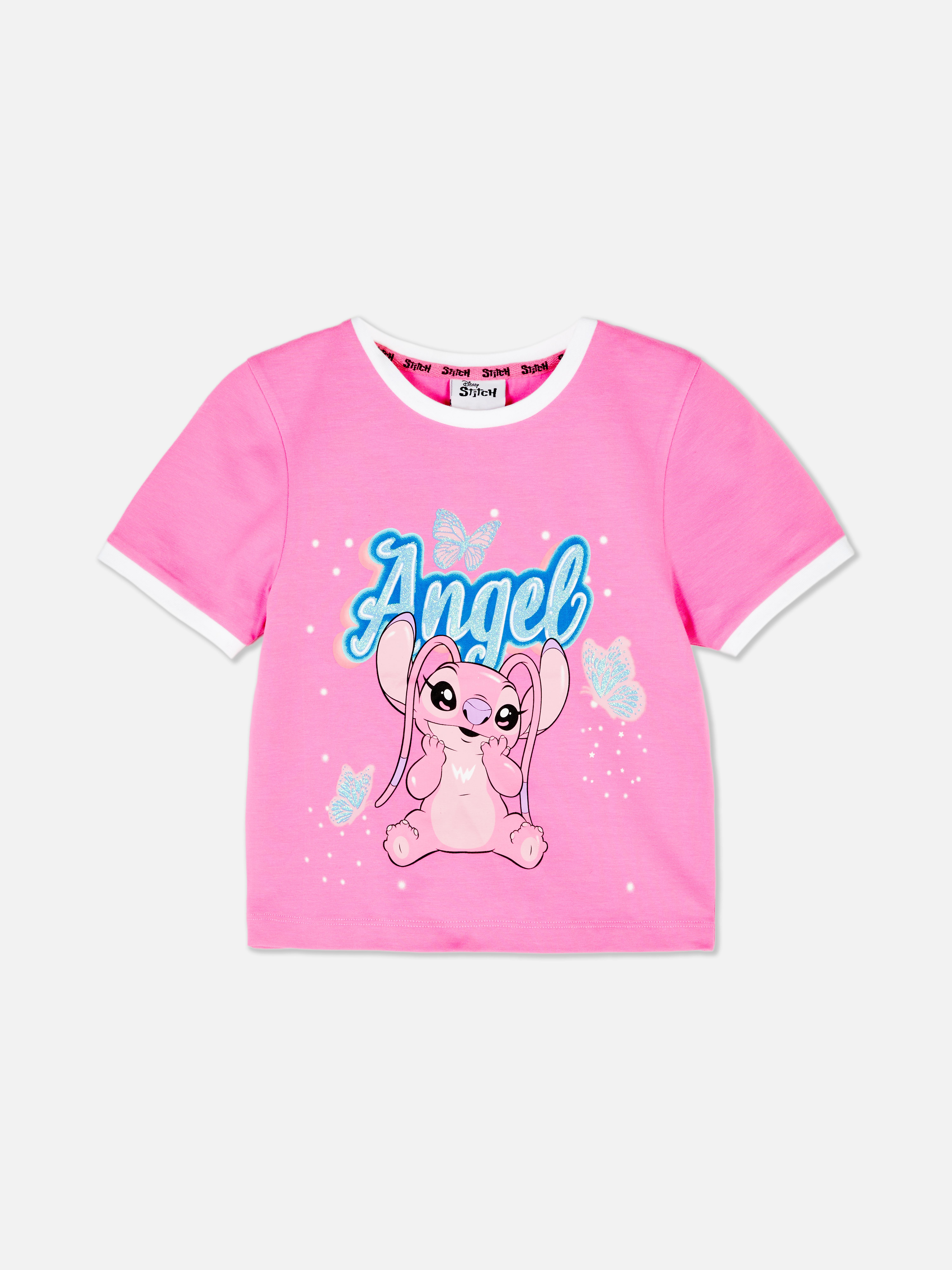 Majica s kontrastno obrobo Disney Lili in Žverca Angel