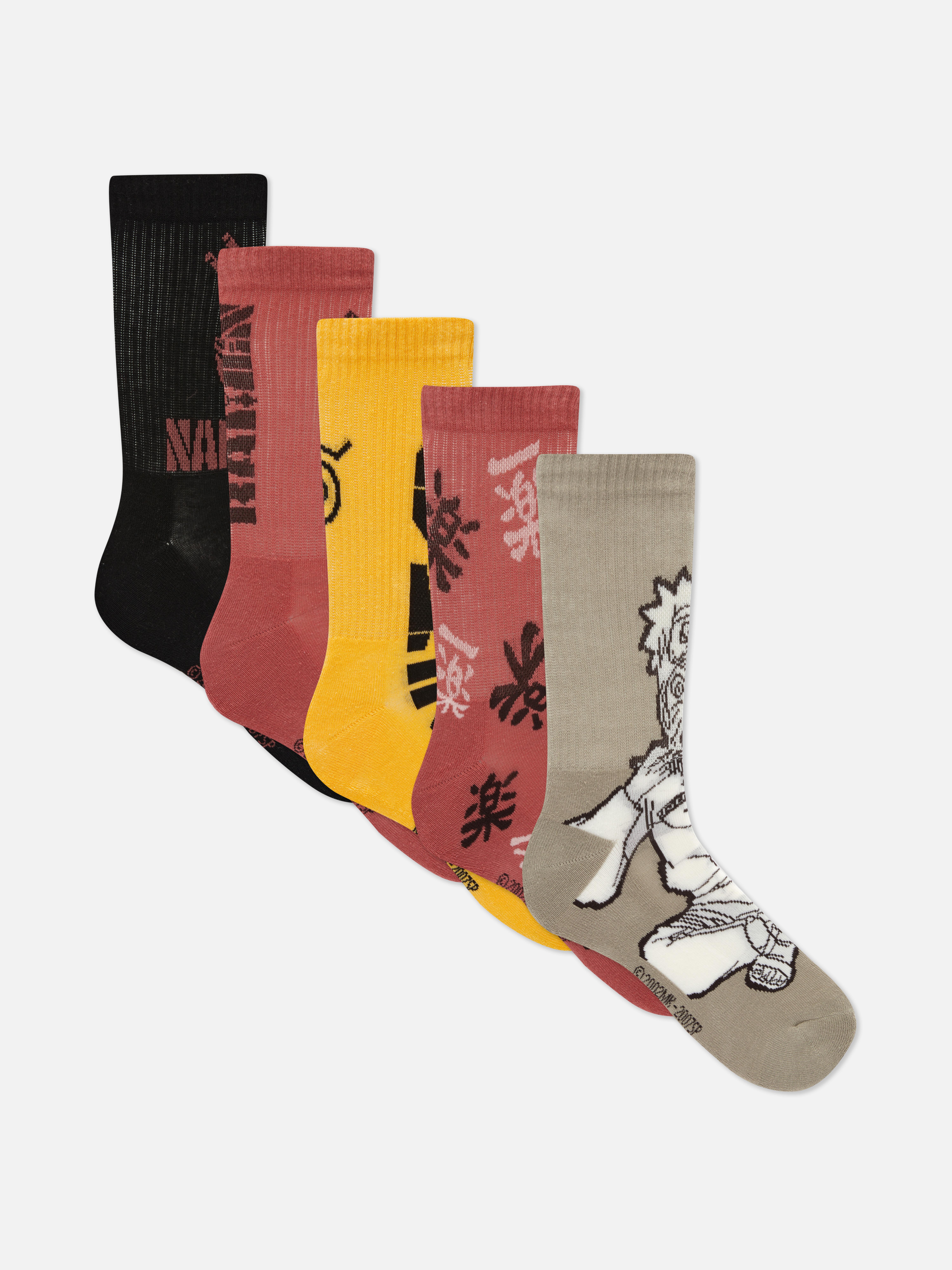 5-Pack Naruto Ankle Socks