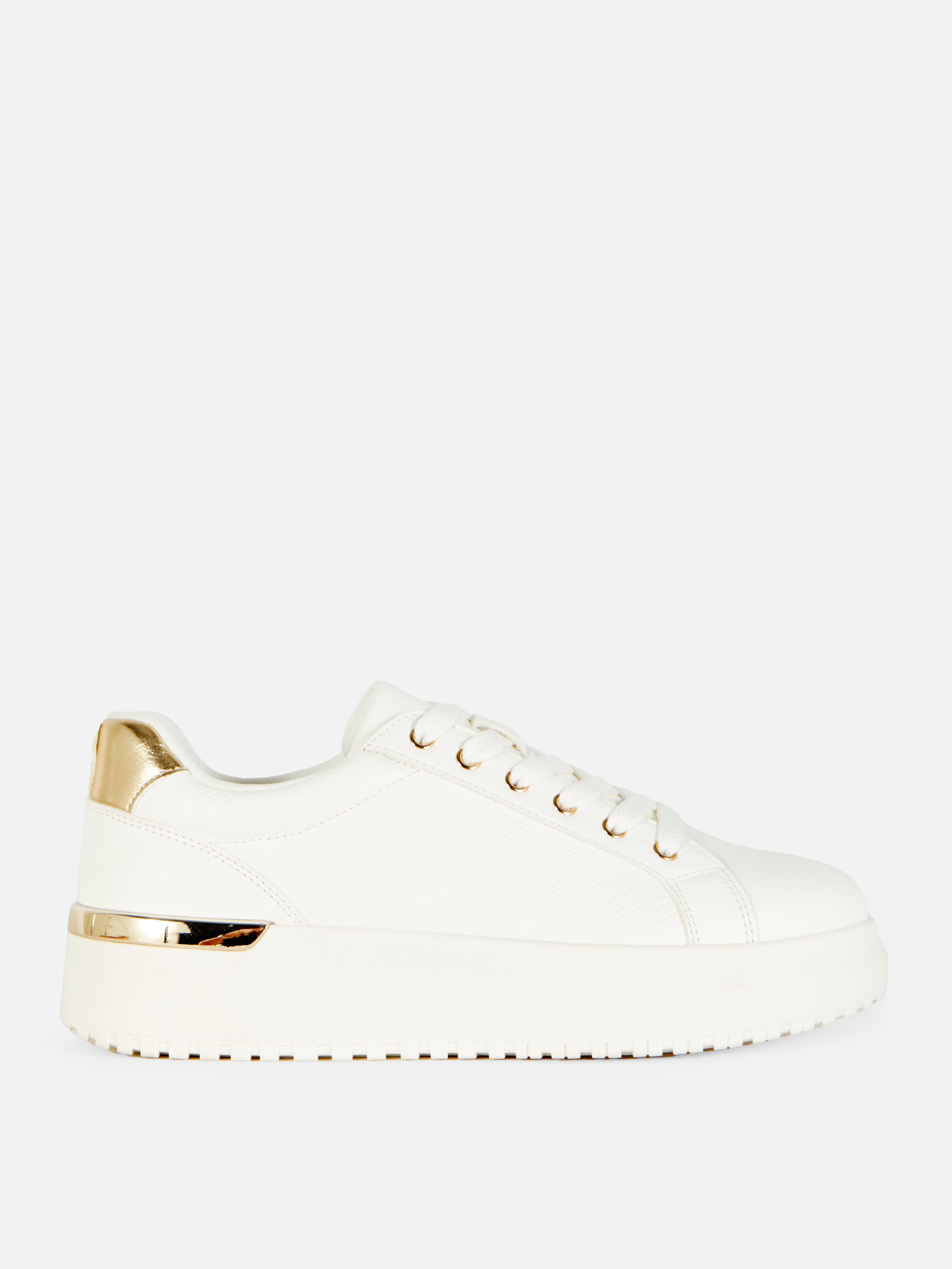 Low-Top-Sneaker mit Metallic-Besatz - Weiß - Damen | Primark