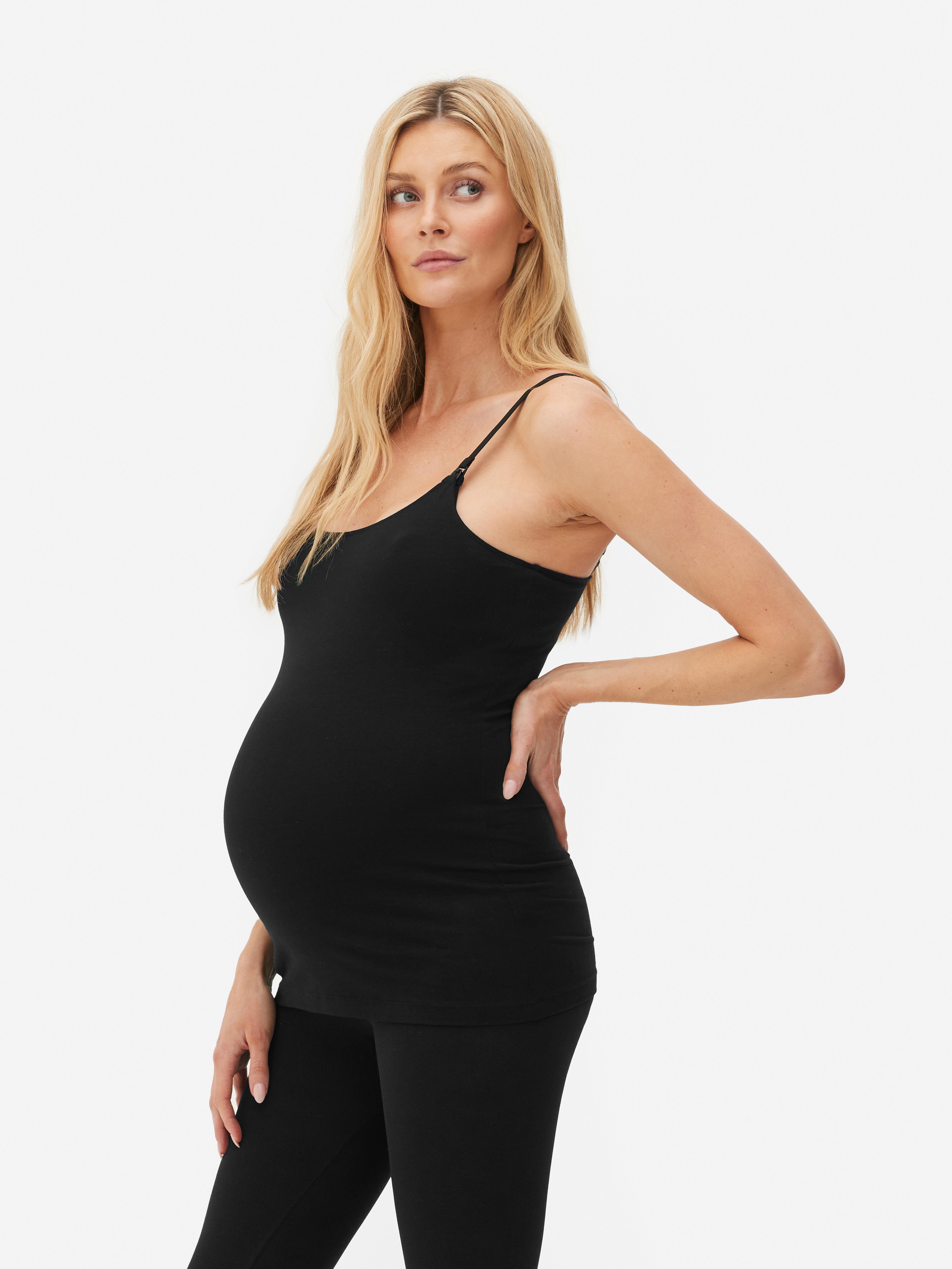 Maternity Black Contour Sculpt Cami Strap Jumpsuit